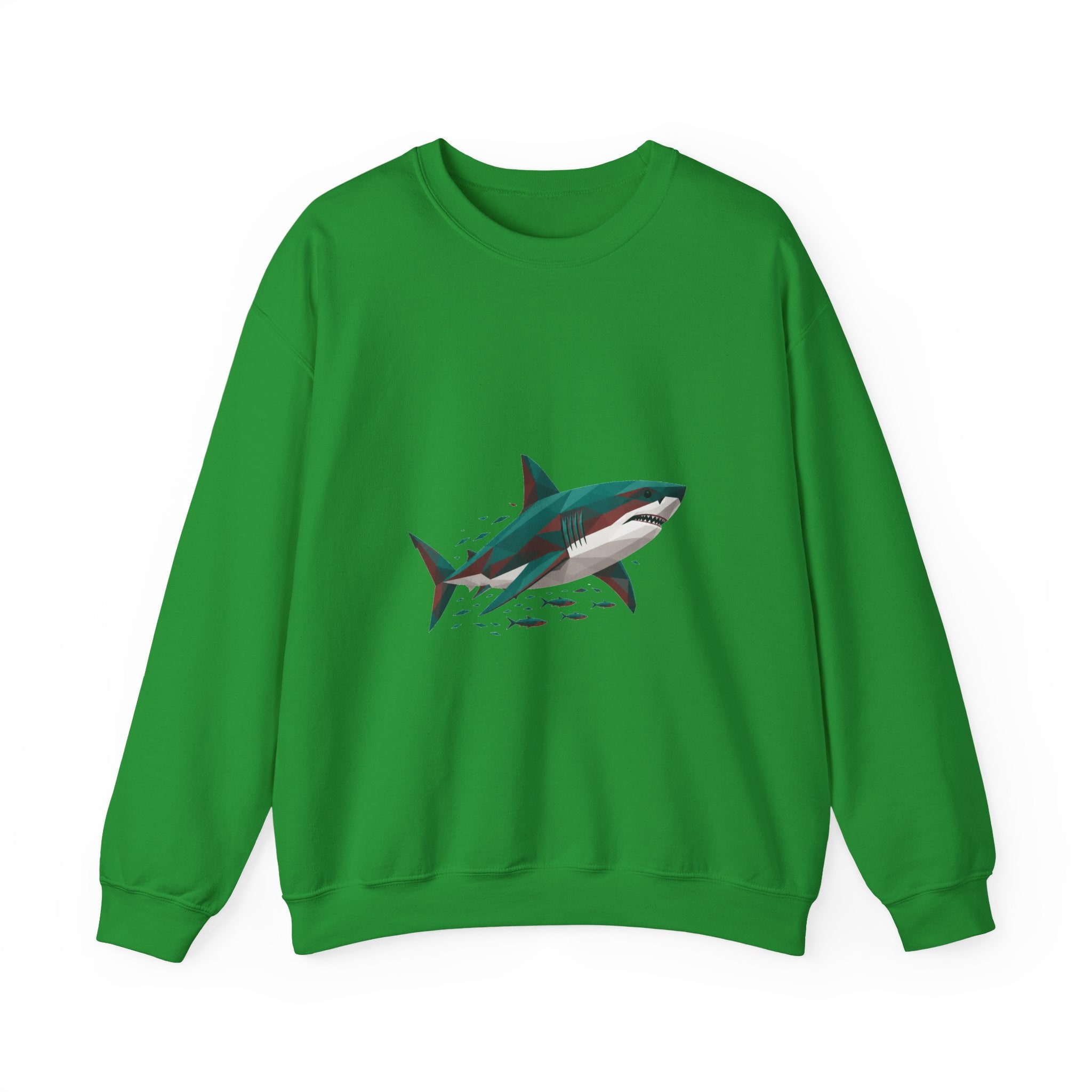 Matching Couple Sweatshirt - Shark & Dolphin Matching Couple Comfort Colors Crew Geometric Art His Hers Love Gift - Design A