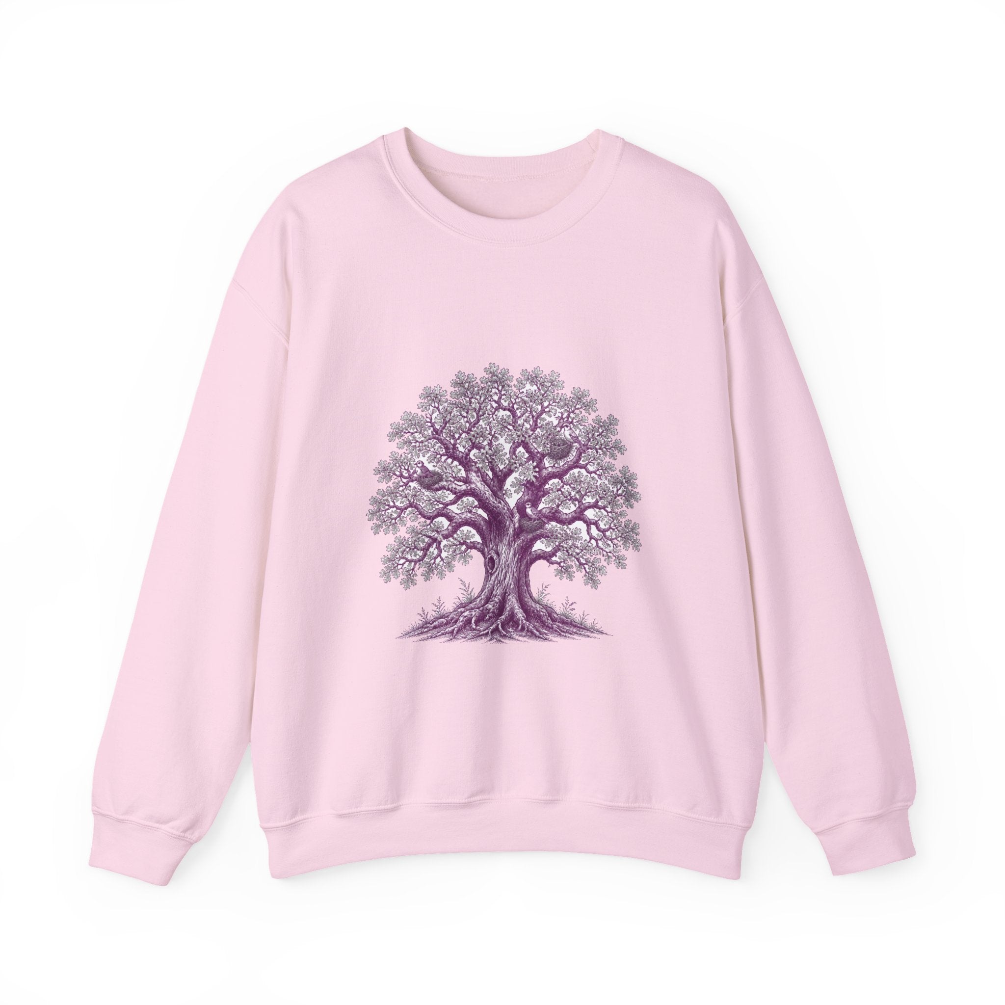 Matching Couple Sweatshirt - Ancient Oak & Deep Roots Matching Couple Premium Fleece Sweatshirt Hand-Drawn Art His Hers Anniversary Gift - Design A