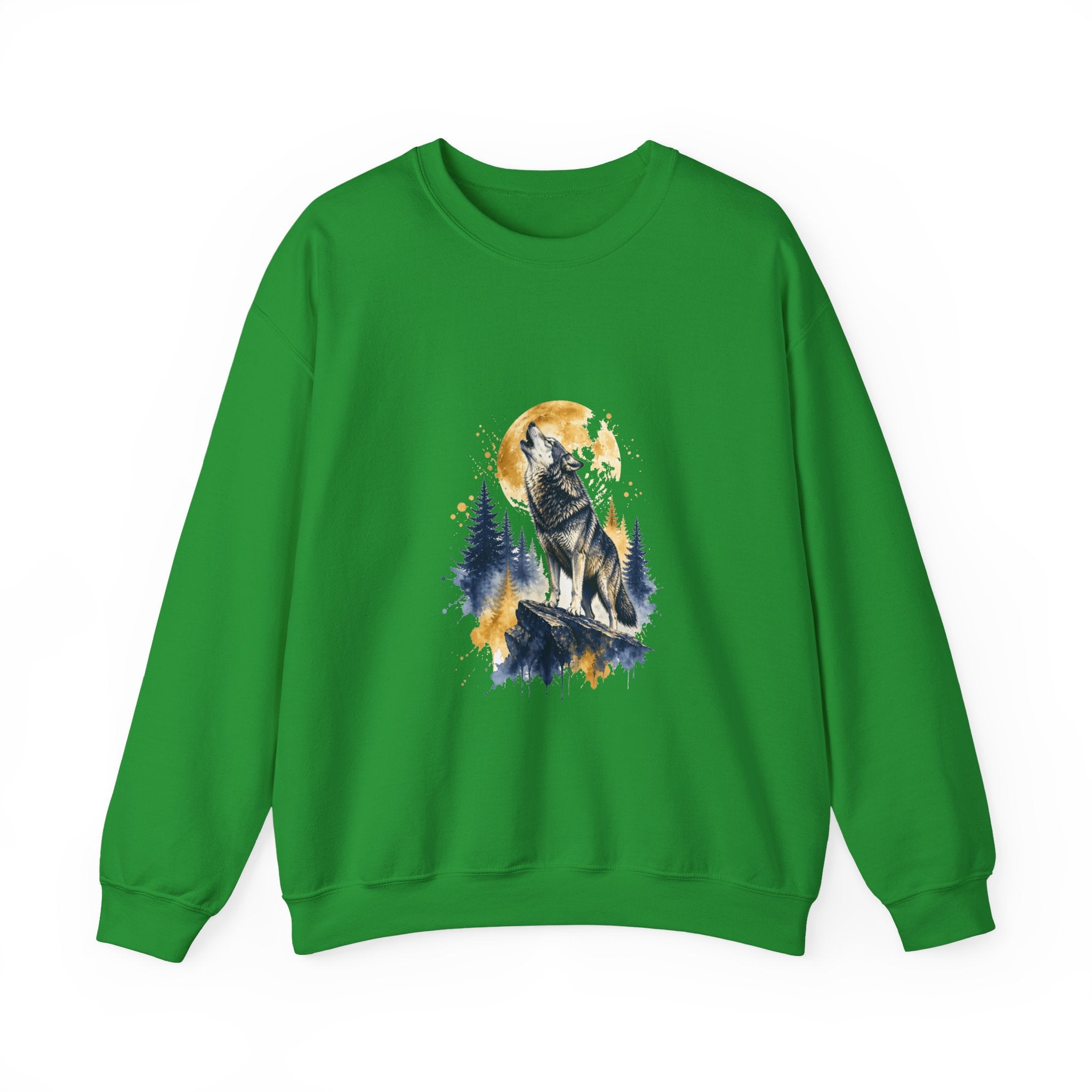 Matching Couple Sweatshirt - Wolf & Dove Matching Couple Comfort Colors Crew Watercolor Art His Hers Birthday Gift - Design A