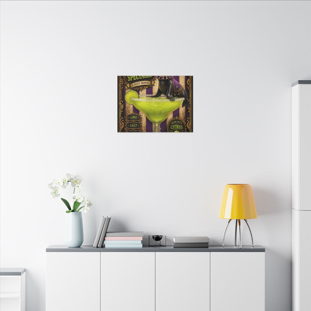 Margarita Balancing Seal Wall Art Canvas 16×20 Baroque Home Office Decor Maximalist Print