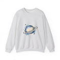 Matching Couple Sweatshirt - Saturn & Jupiter Matching Couple Crewneck Sweatshirt Watercolor Art His Hers Engagement Gift - Design A