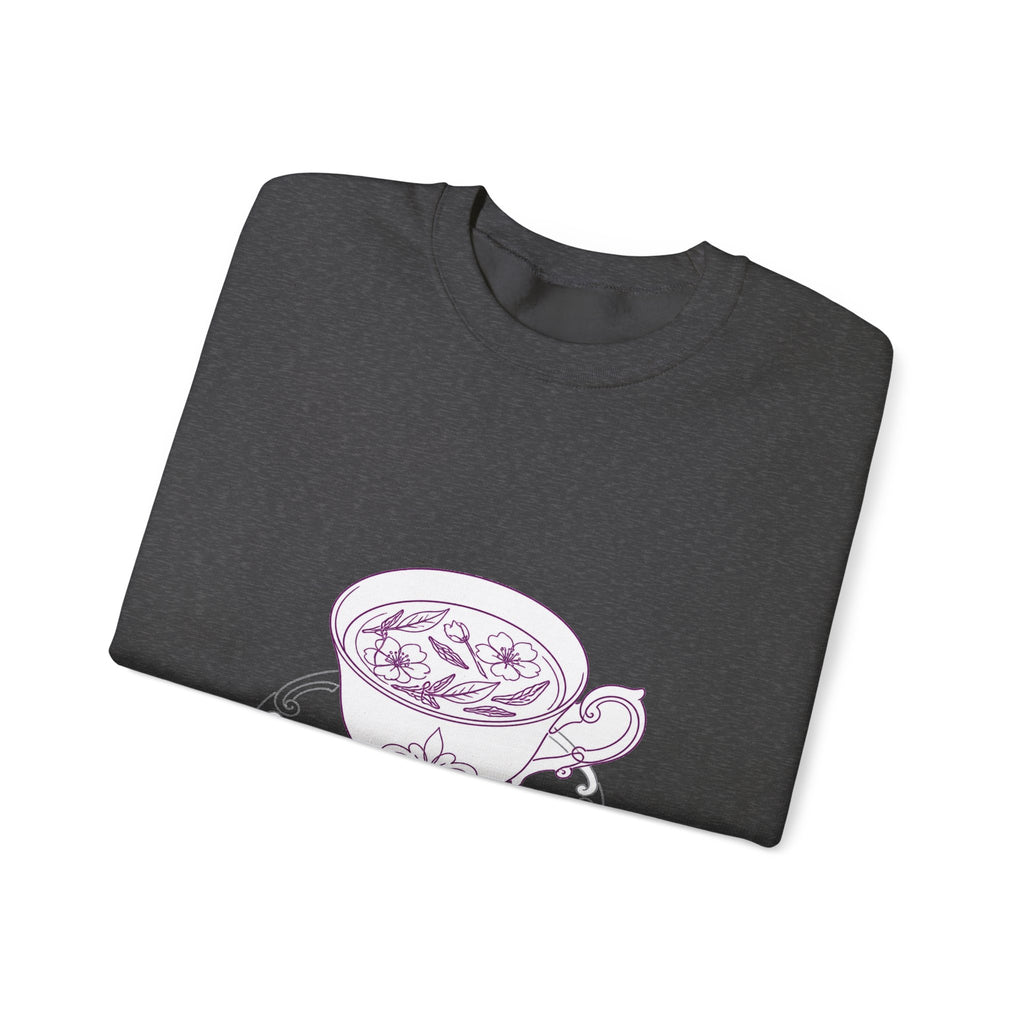 Matching Couple Sweatshirt - Coffee & Tea Matching Couple Comfort Colors Crew Minimalist Art His Hers Christmas Gift - Design B