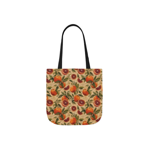 Blood Oranges Canvas Tote Bag Mediterranean Kitchen Watercolor Design Italian Cottagecore Gift