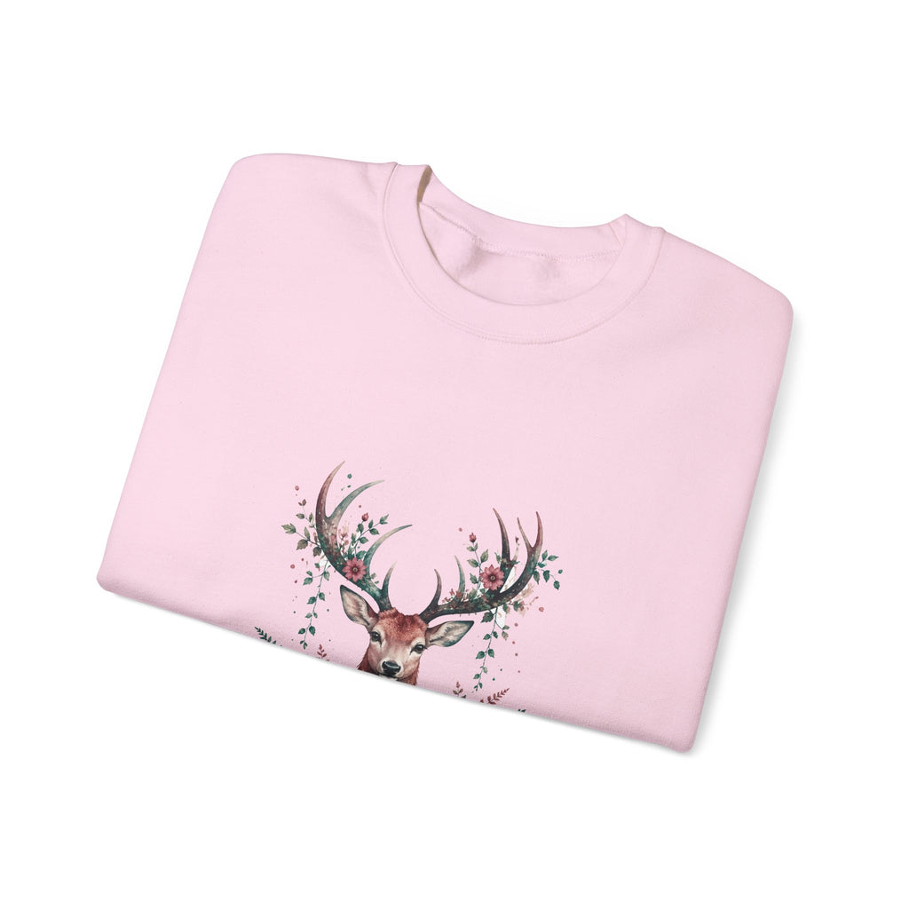 Matching Couple Sweatshirt - Bear & Deer Matching Couple Comfort Colors Crew Watercolor Art His Hers Birthday Gift - Design B