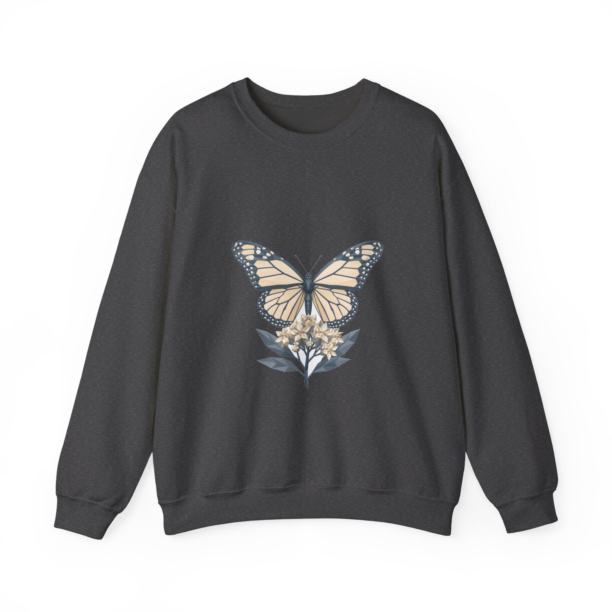 Matching Couple Sweatshirt - Butterfly & Moth Matching Couple Premium Fleece Sweatshirt Geometric Art His Hers Love Gift - Design A