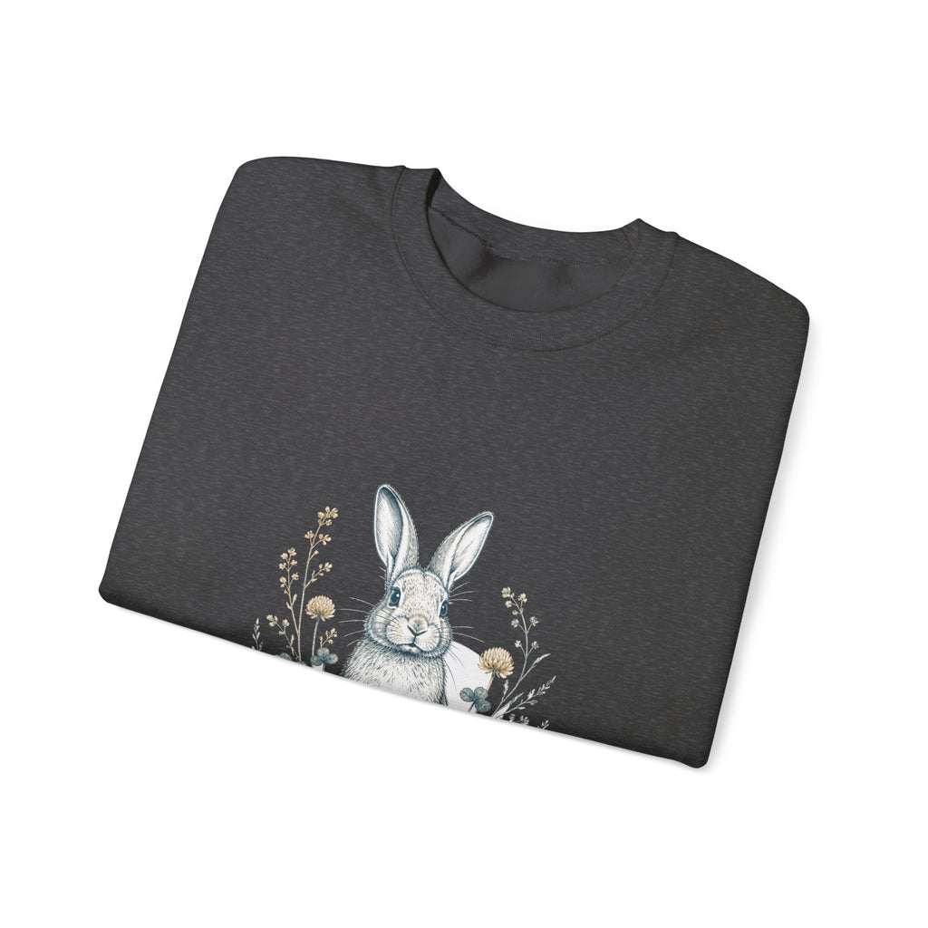 Matching Couple Sweatshirt - Fox & Rabbit Matching Couple Crewneck Sweatshirt Hand-Drawn Art His Hers Best Friend Gift - Design B