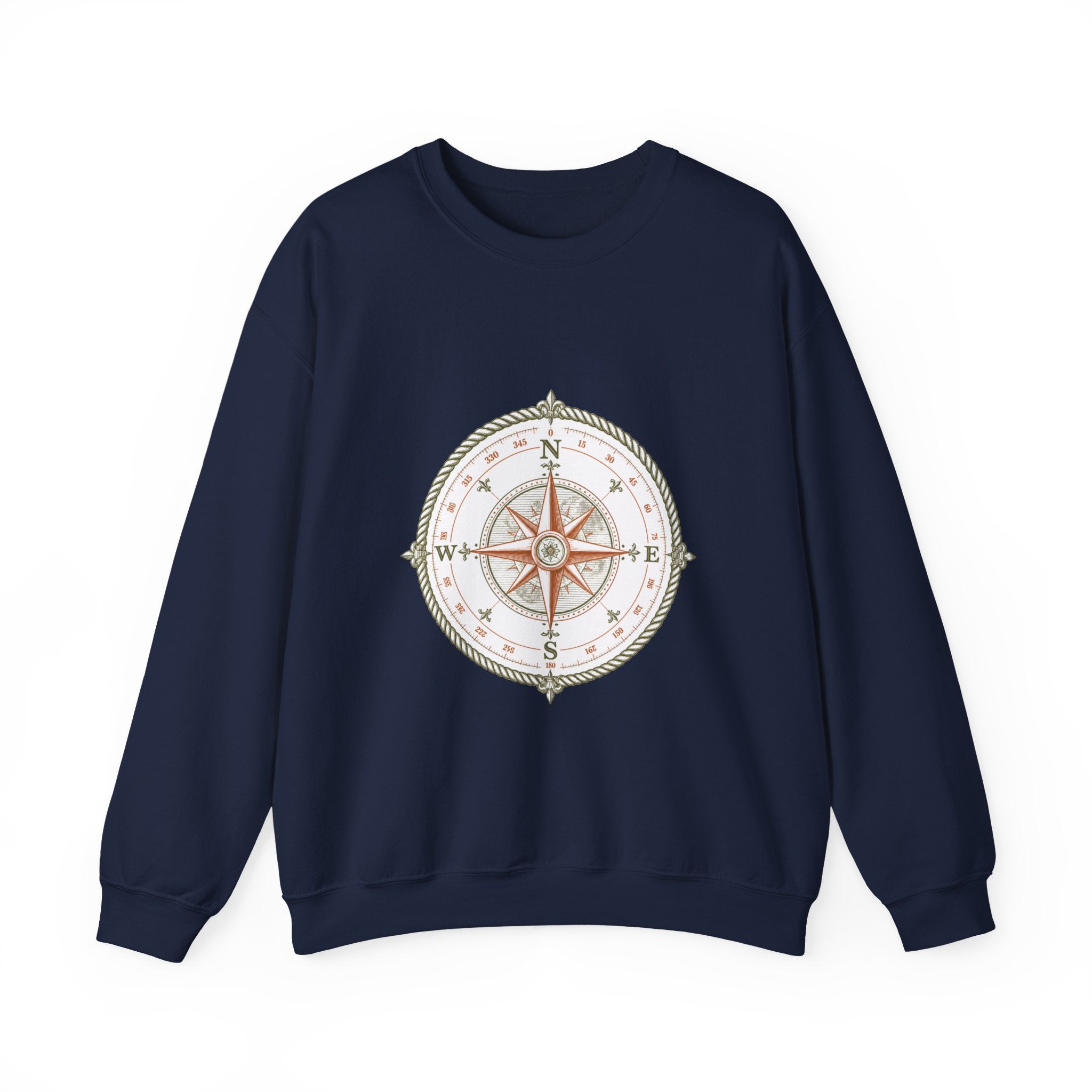 Matching Couple Sweatshirt - Compass North & South Matching Couple Comfort Colors Crew Vintage Art His Hers Honeymoon Gift - Design A