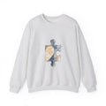 Matching Couple Sweatshirt - Puzzle Pieces Matching Couple Premium Fleece Sweatshirt Watercolor Art His Hers Birthday Gift - Design B