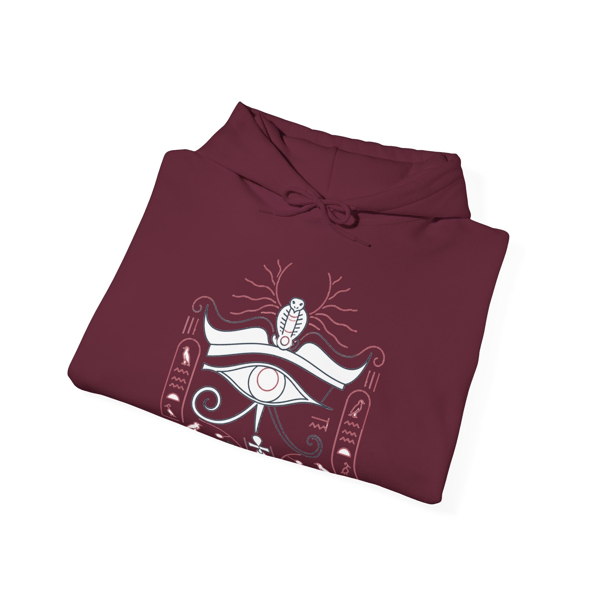 Matching Couple Sweatshirt - Eye of Ra & Horus Matching Couple Hooded Sweatshirt Minimalist Art His Hers Valentine Gift - Design A