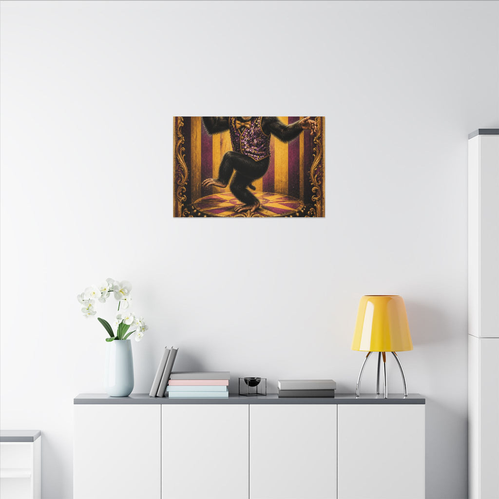 Dancing Monkey Wall Art Canvas 24×36 Baroque Studio Decor Maximalist Print