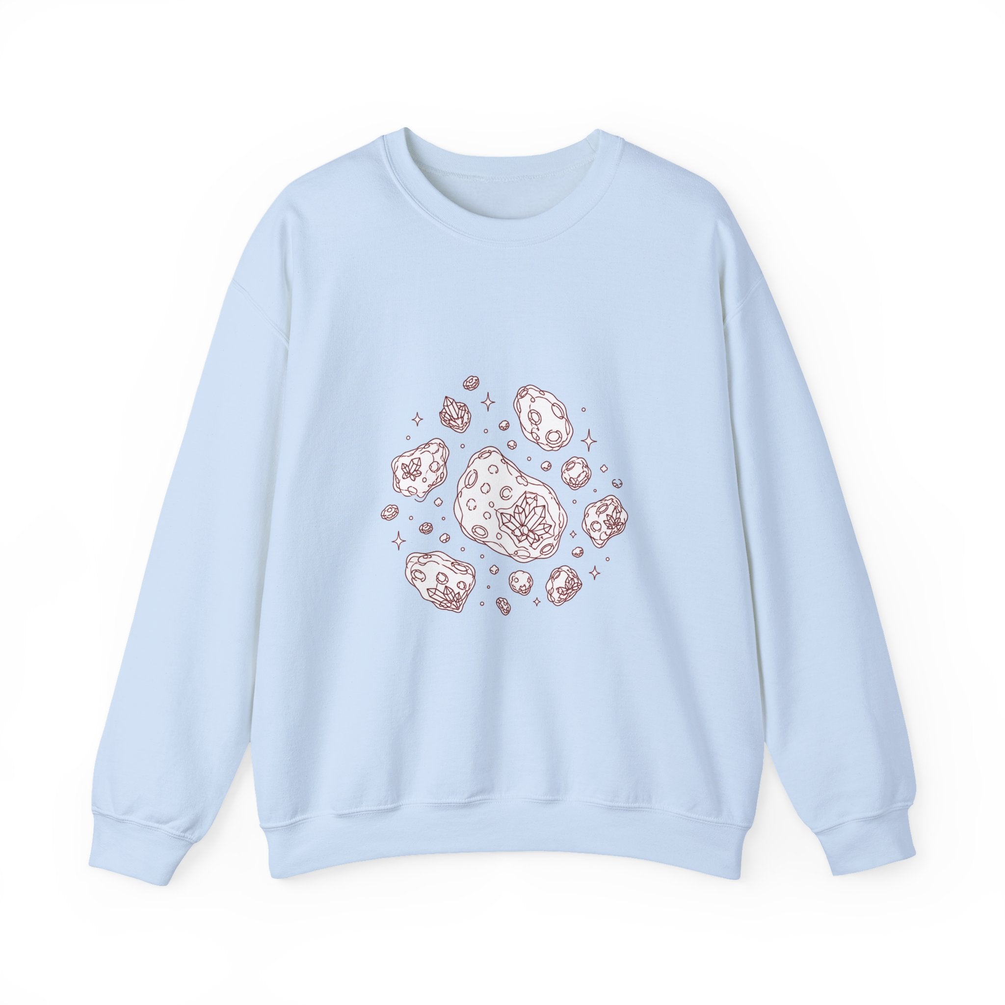 Matching Couple Sweatshirt - Comet & Asteroid Matching Couple Comfort Colors Crew Minimalist Art His Hers Christmas Gift - Design B