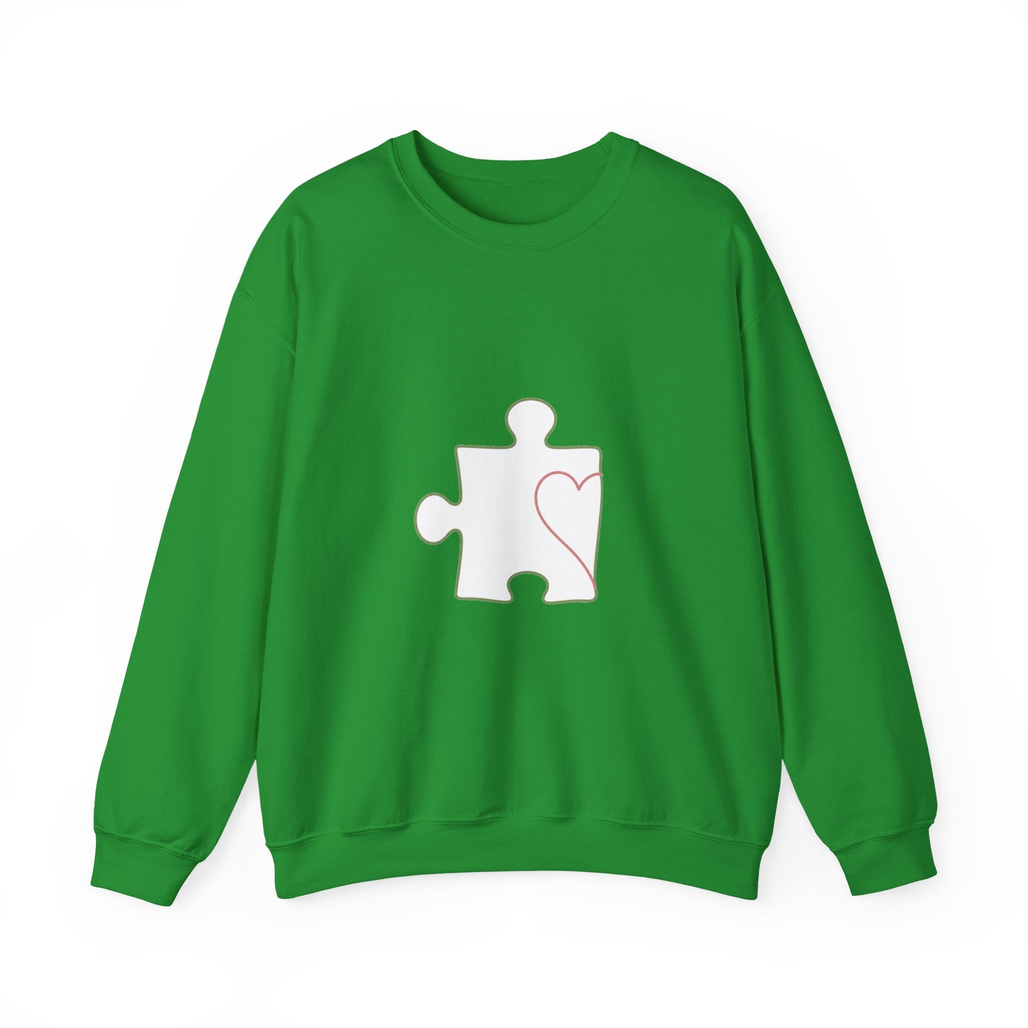 Matching Couple Sweatshirt - Puzzle Pieces Matching Couple Crewneck Sweatshirt Minimalist Art His Hers Valentine Gift - Design A