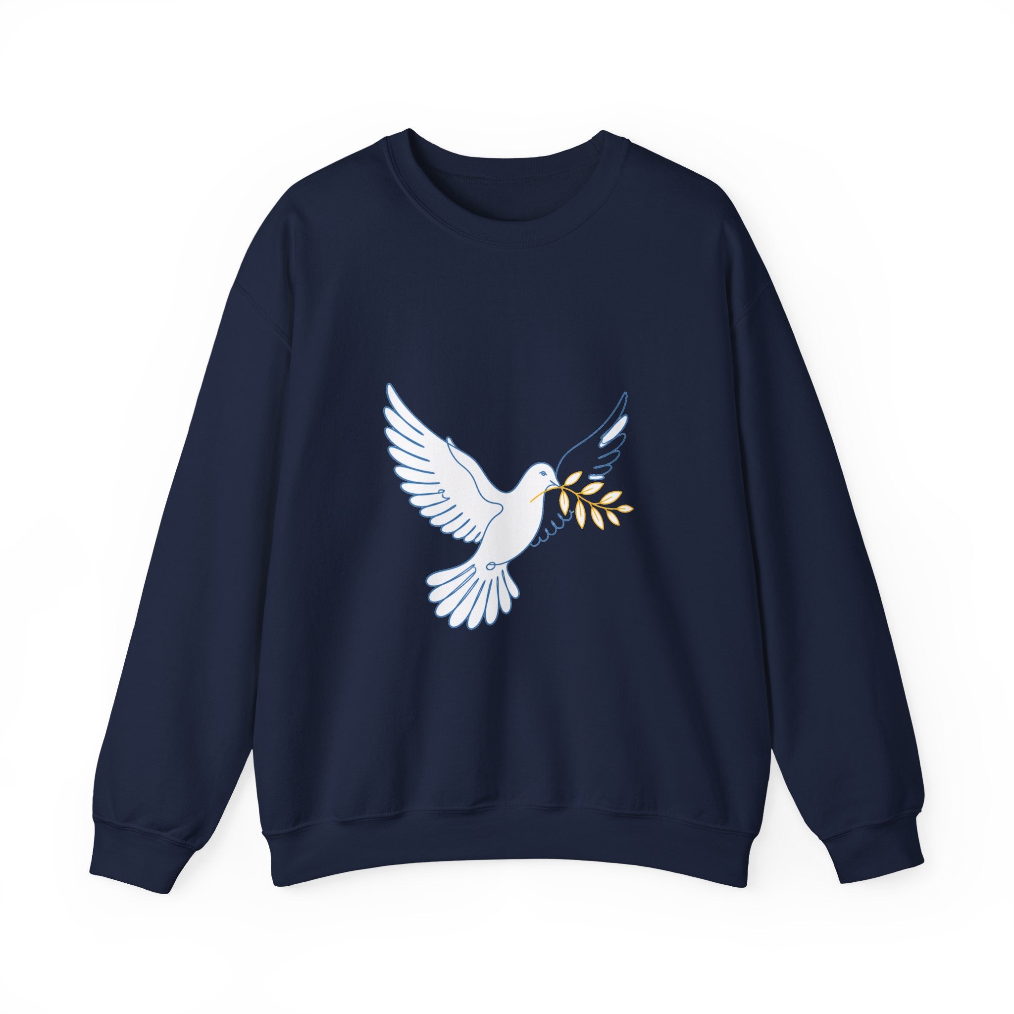 Matching Couple Sweatshirt - Wolf & Dove Matching Couple Crewneck Sweatshirt Minimalist Art His Hers Valentine Gift - Design B