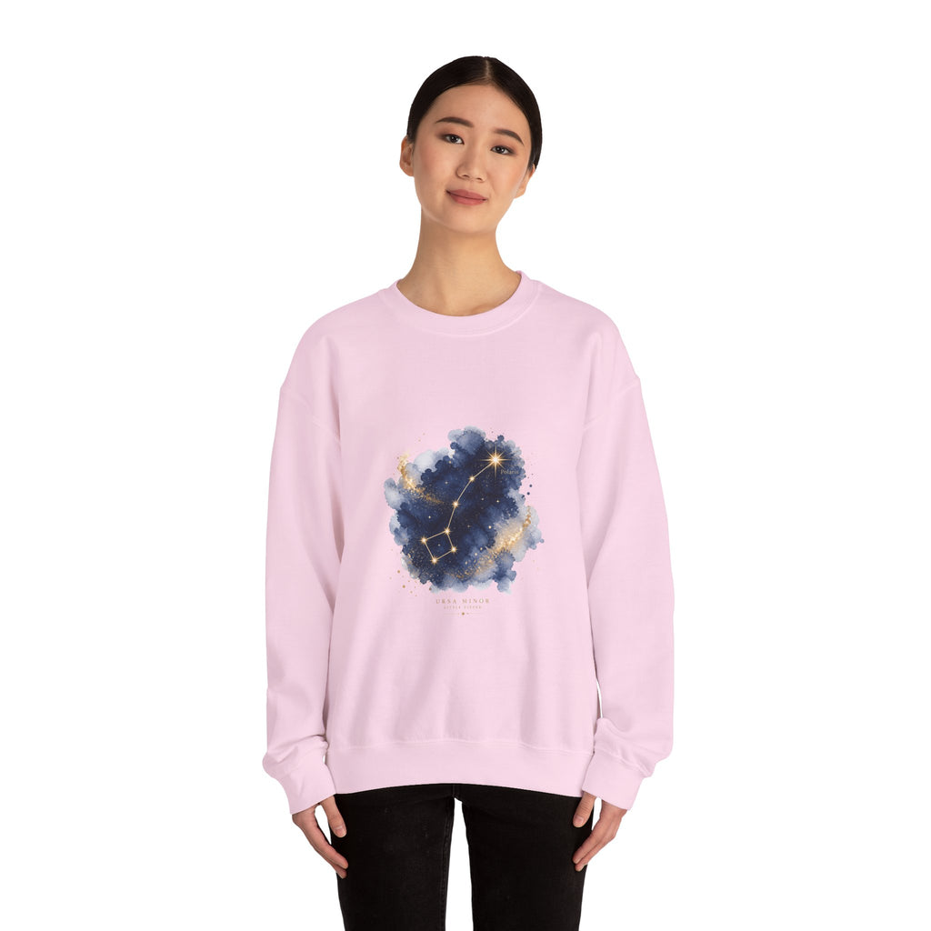 Matching Couple Sweatshirt - Big & Little Dipper Matching Couple Comfort Colors Crew Watercolor Art His Hers Birthday Gift - Design B