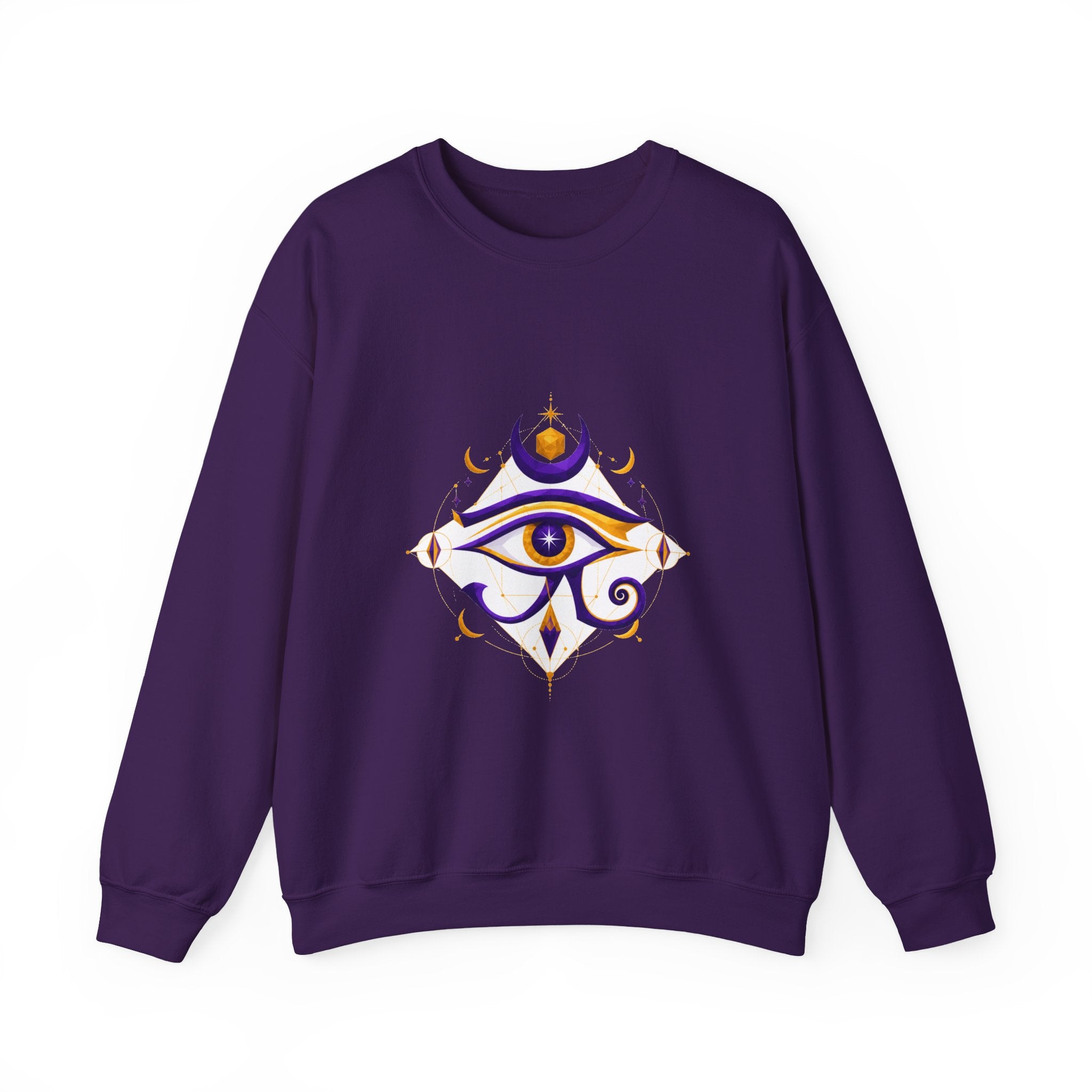 Matching Couple Sweatshirt - Eye of Ra & Horus Matching Couple Premium Fleece Sweatshirt Geometric Art His Hers Love Gift - Design B