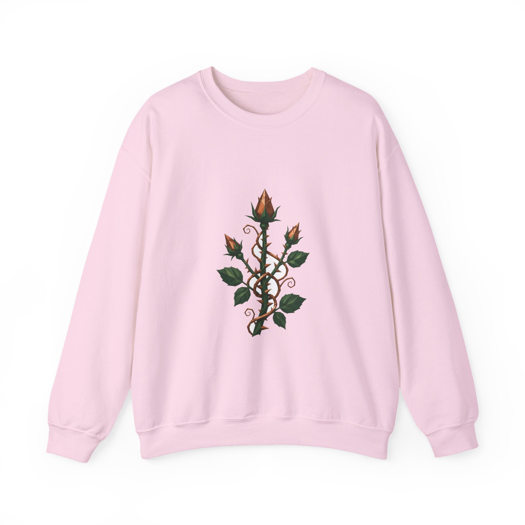 Matching Couple Sweatshirt - Rose & Thorn Matching Couple Premium Fleece Sweatshirt Geometric Art His Hers Love Gift - Design B