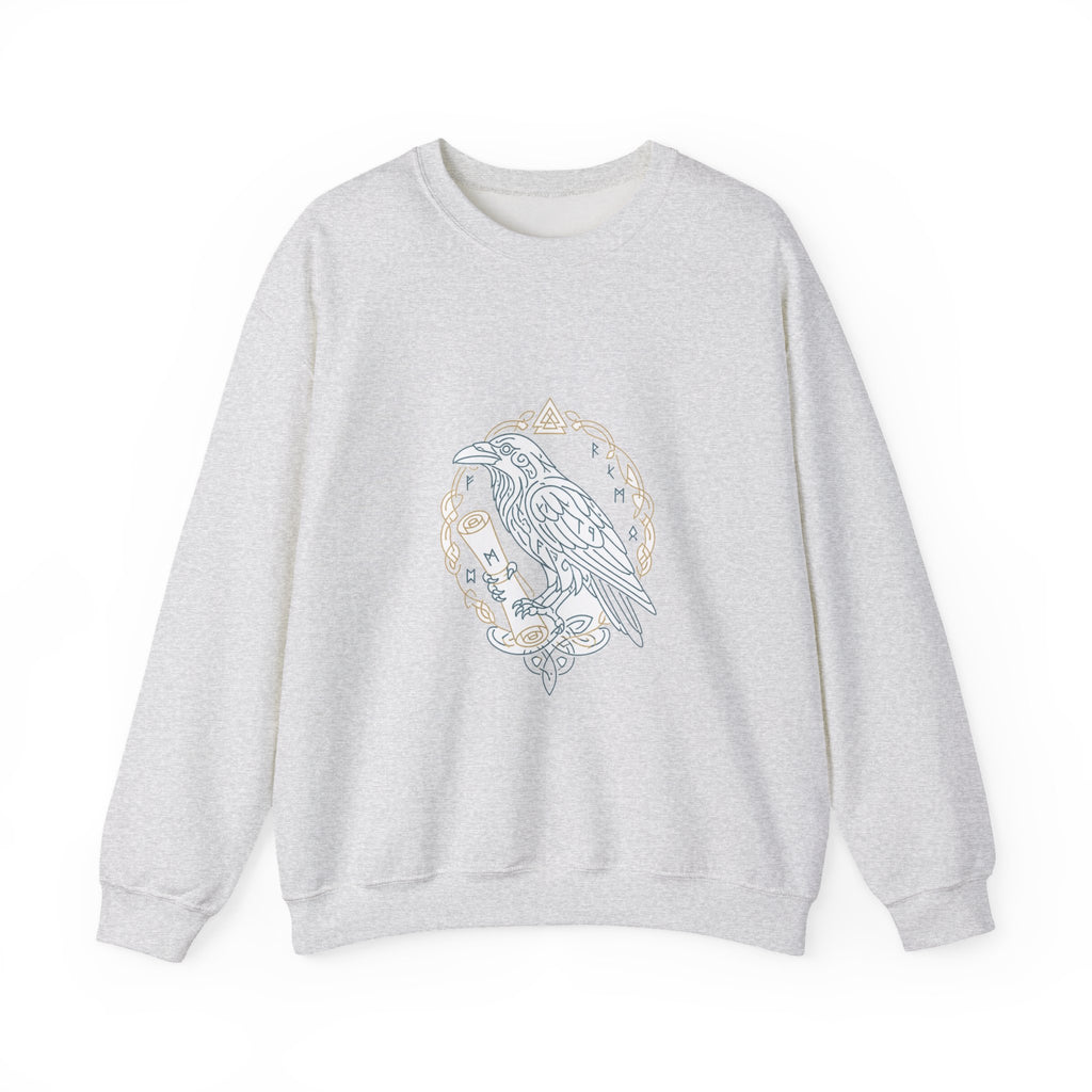 Matching Couple Sweatshirt - Huginn & Muninn Matching Couple Comfort Colors Crew Minimalist Art His Hers Christmas Gift - Design B