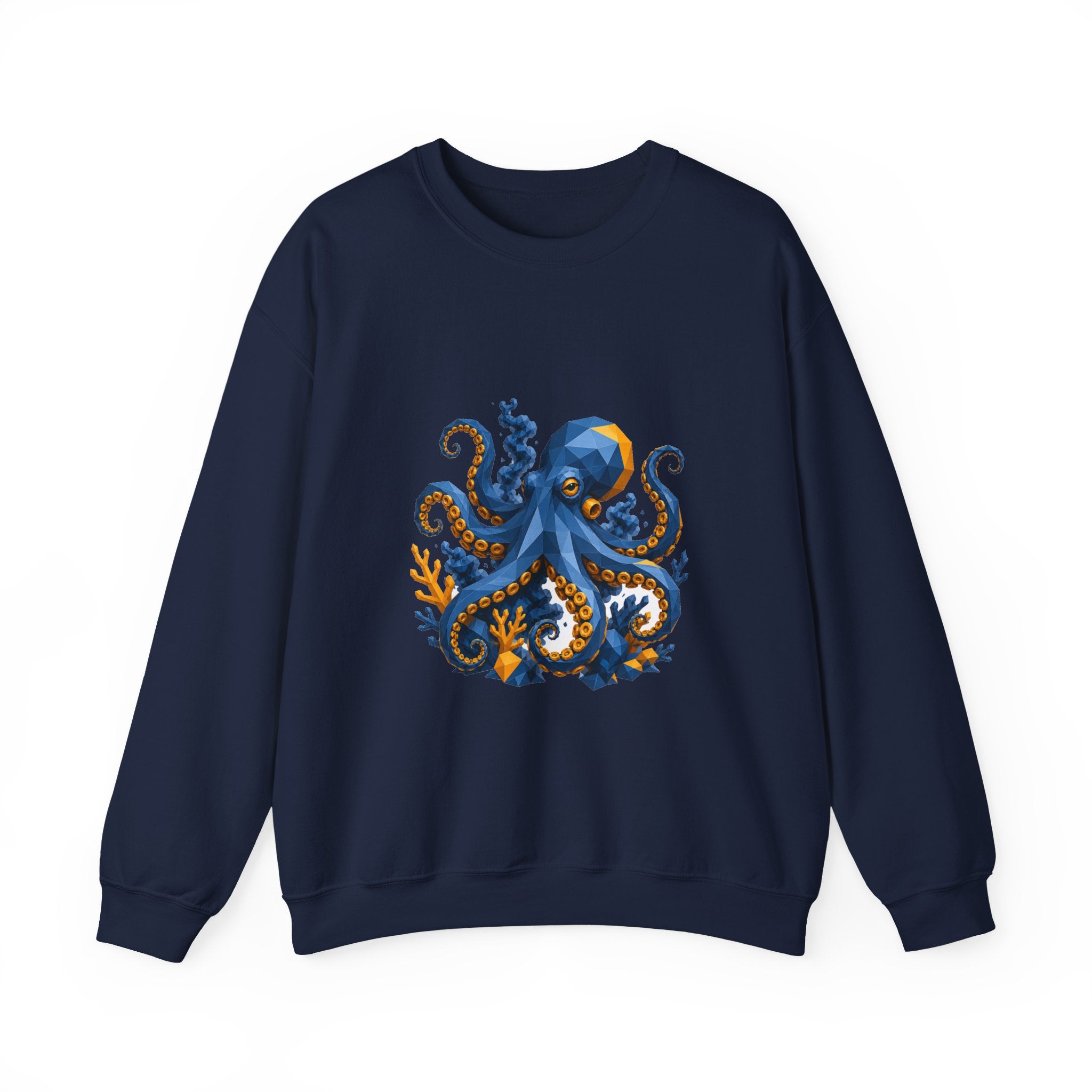 Matching Couple Sweatshirt - Octopus & Jellyfish Matching Couple Comfort Colors Crew Geometric Art His Hers Love Gift - Design A