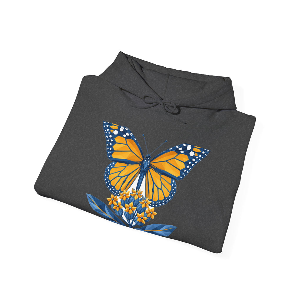 Matching Couple Sweatshirt - Butterfly & Moth Matching Couple Hooded Sweatshirt Geometric Art His Hers Couple Gift - Design A