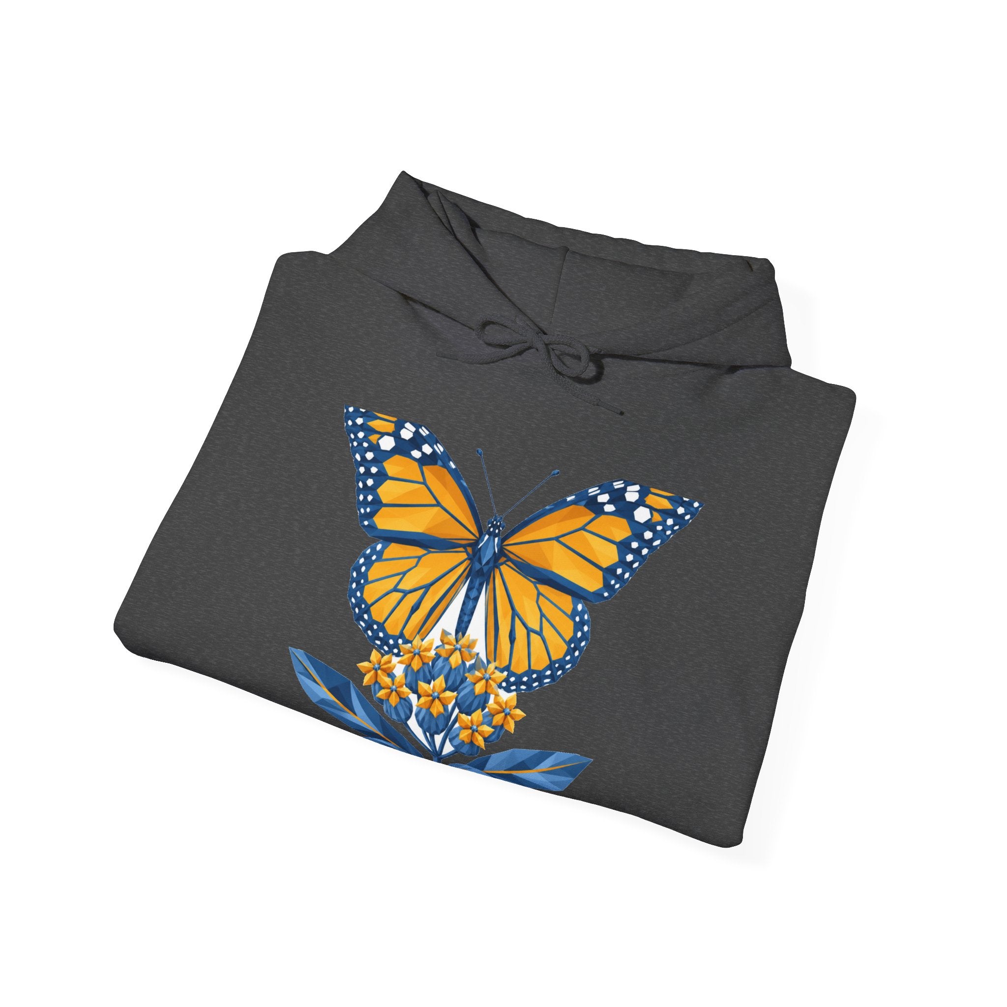 Matching Couple Sweatshirt - Butterfly & Moth Matching Couple Hooded Sweatshirt Geometric Art His Hers Couple Gift - Design A