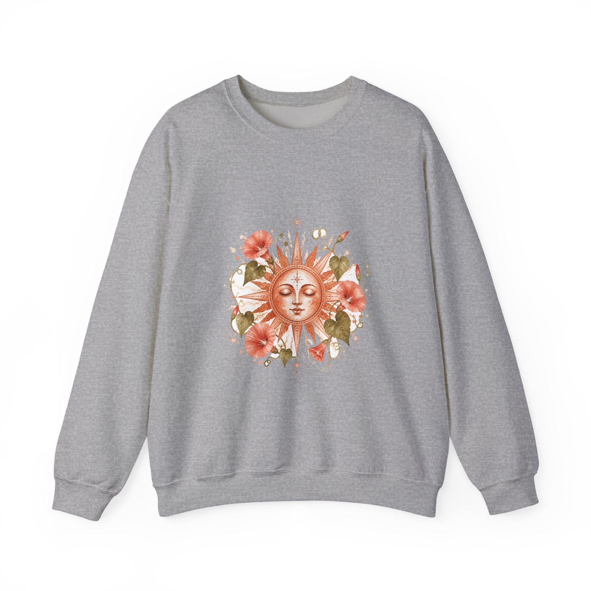 Matching Couple Sweatshirt - Sun & Moon Matching Couple Comfort Colors Crew Watercolor Art His Hers Birthday Gift - Design B