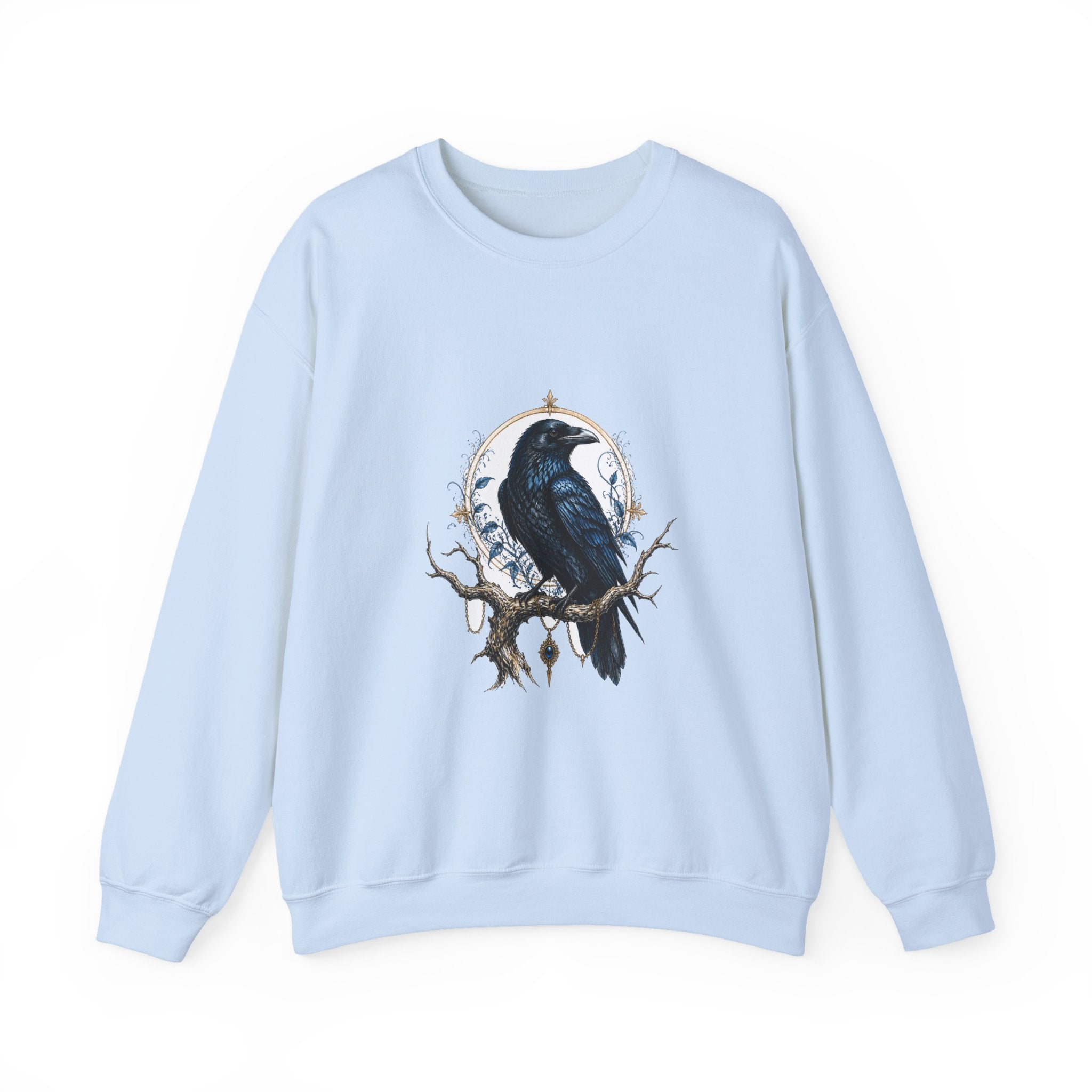 Matching Couple Sweatshirt - Raven & Swan Matching Couple Crewneck Sweatshirt Hand-Drawn Art His Hers Best Friend Gift - Design A