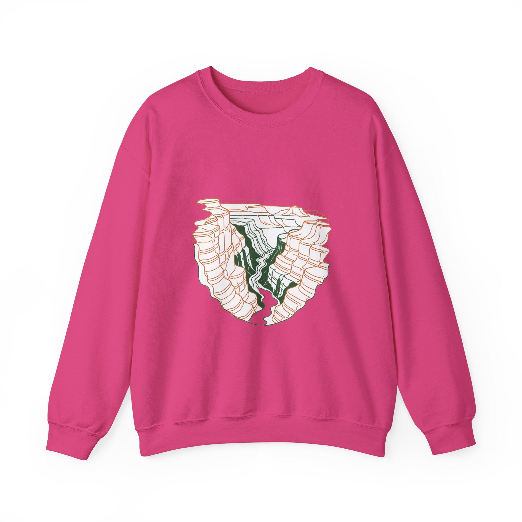 Matching Couple Sweatshirt - Lavender Fields & Canyon Matching Couple Premium Fleece Sweatshirt Minimalist Art His Hers Christmas Gift - Design B