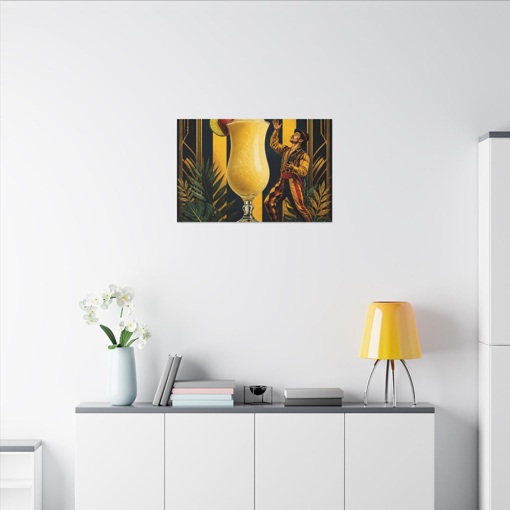 Daiquiri Fruit Juggler Wall Art Canvas 24×36 Art Deco Bar Area Decor Maximalist Print