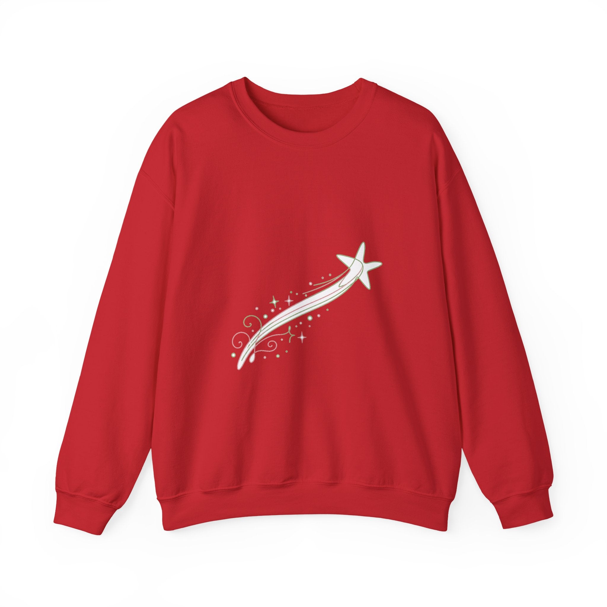 Matching Couple Sweatshirt - Shooting Star & North Star Matching Couple Premium Fleece Sweatshirt Minimalist Art His Hers Christmas Gift - Design A