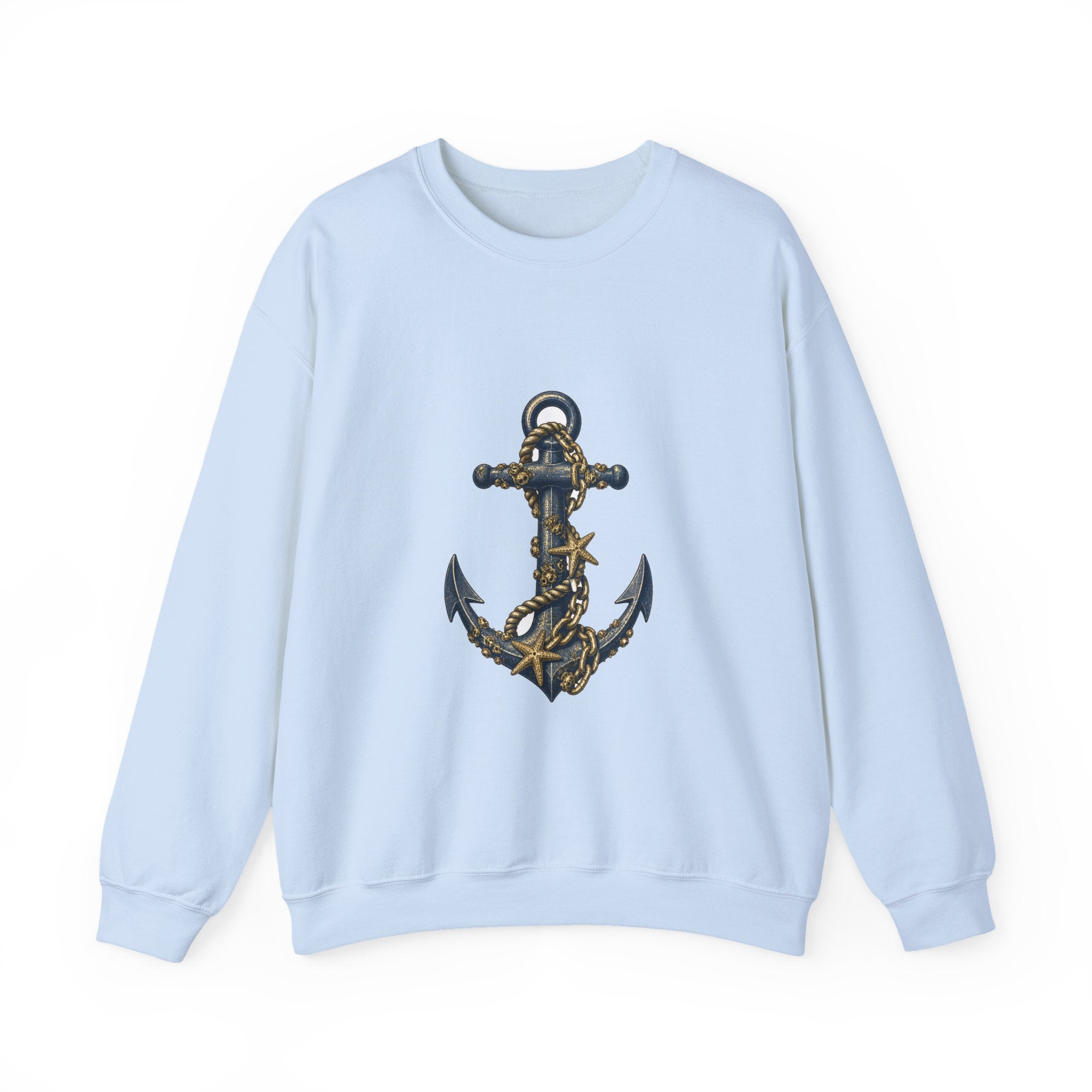 Matching Couple Sweatshirt - Anchor & Sail Matching Couple Comfort Colors Crew Vintage Art His Hers Honeymoon Gift - Design A