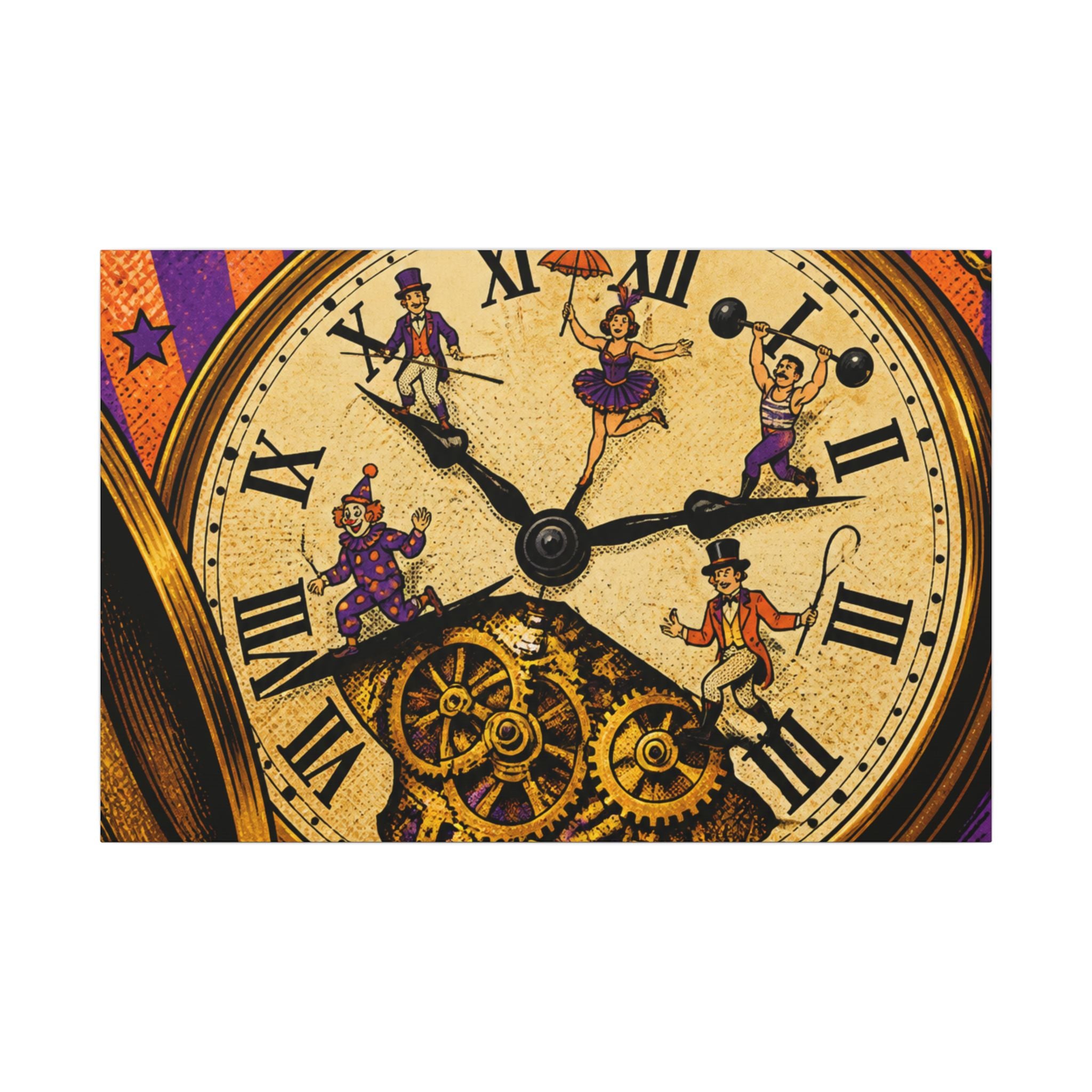 Pocket Watch Performers Wall Art Canvas 16×20 Pop Art Living Room Decor Maximalist Print
