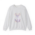 Matching Couple Sweatshirt - Bear & Deer Matching Couple Crewneck Sweatshirt Minimalist Art His Hers Valentine Gift - Design B