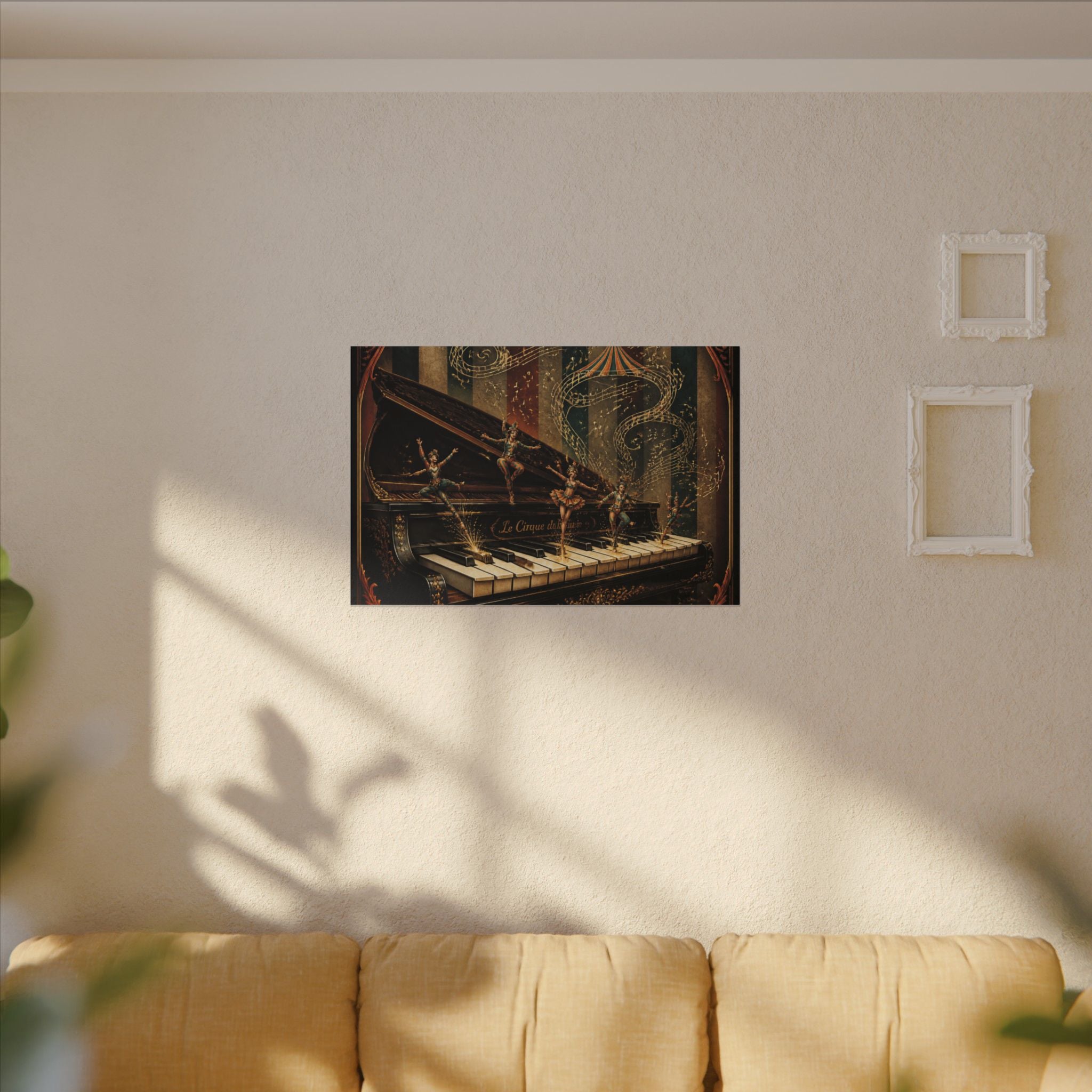 Grand Piano Acrobats Wall Art Canvas 16×20 Baroque Home Office Decor Maximalist Print
