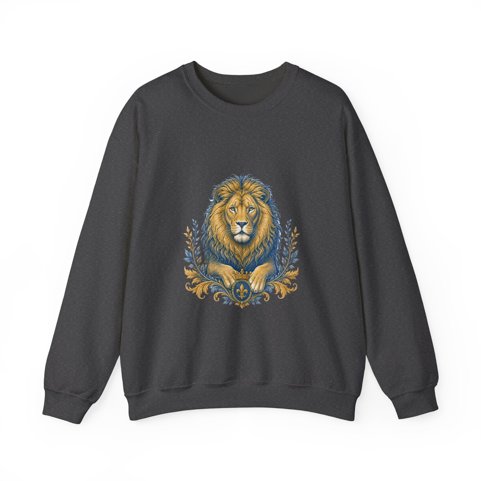 Matching Couple Sweatshirt - Lion & Lamb Matching Couple Comfort Colors Crew Vintage Art His Hers Honeymoon Gift - Design A