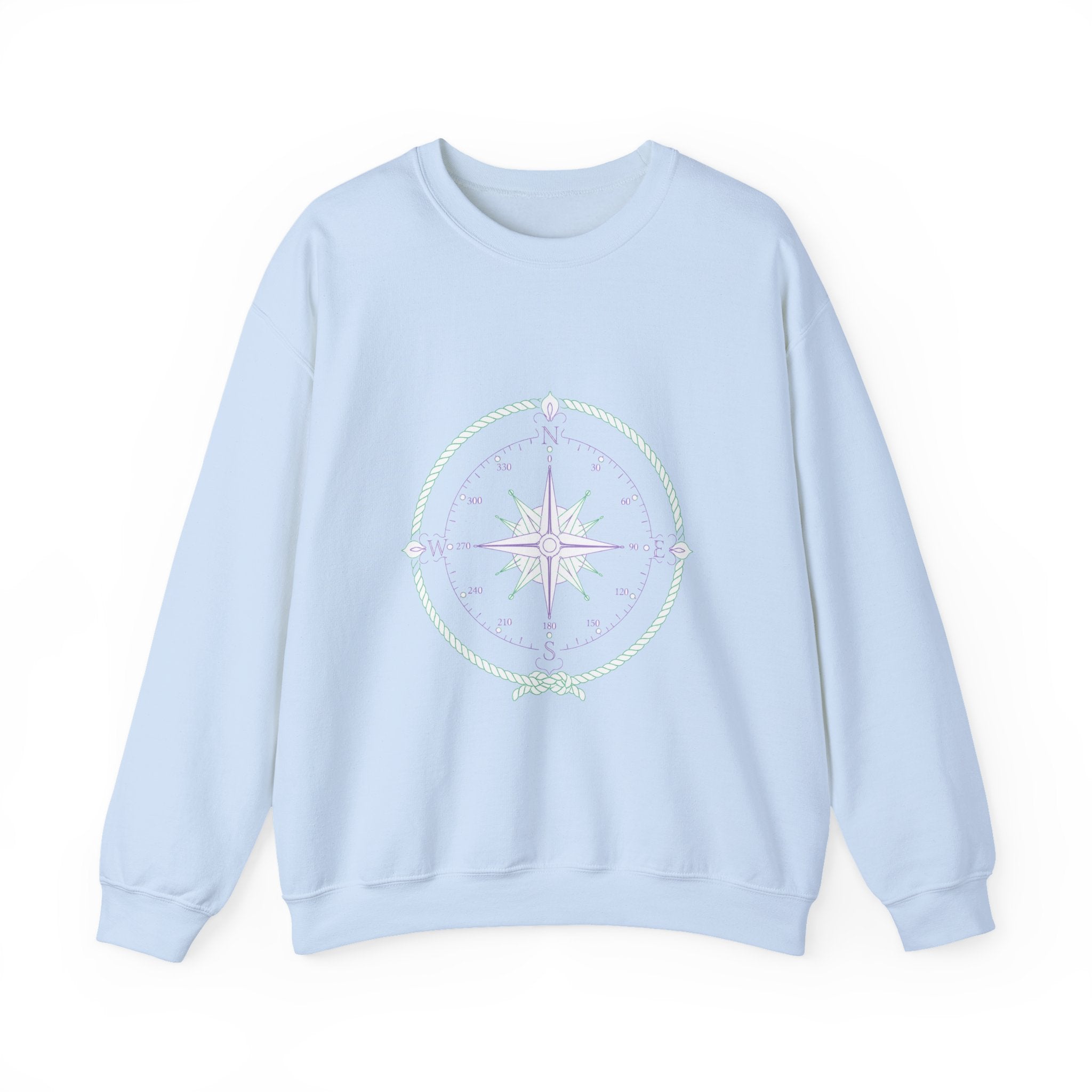 Matching Couple Sweatshirt - Compass North & South Matching Couple Crewneck Sweatshirt Minimalist Art His Hers Valentine Gift - Design A
