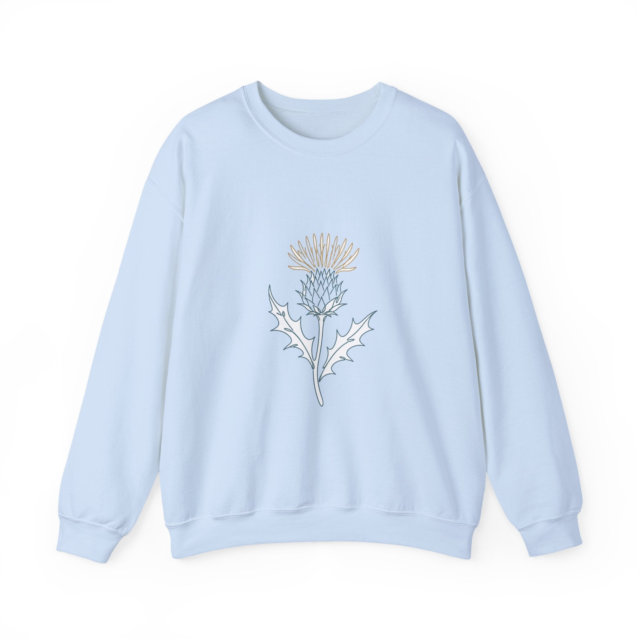 Matching Couple Sweatshirt - Lavender & Thistle Matching Couple Premium Fleece Sweatshirt Minimalist Art His Hers Christmas Gift - Design B