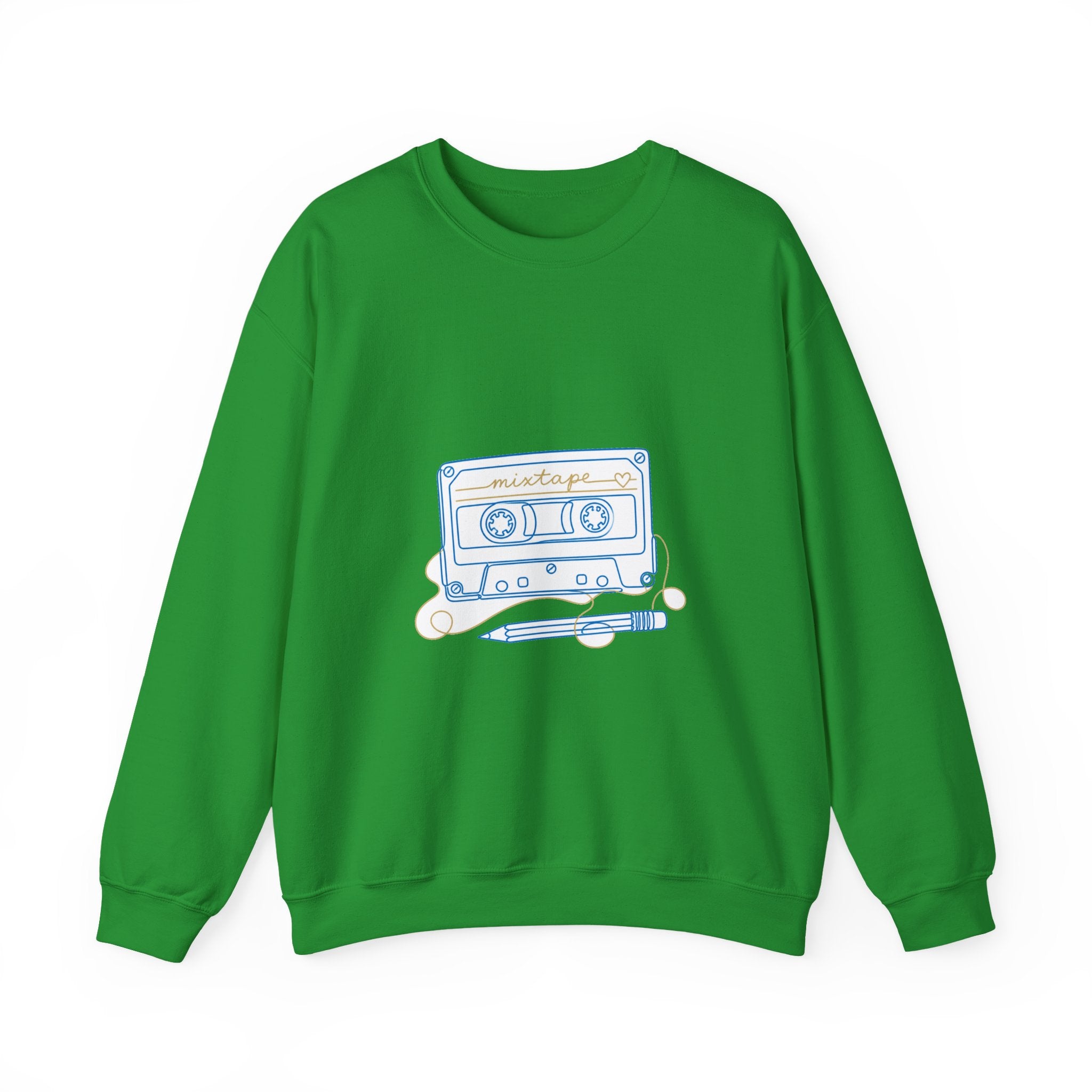 Matching Couple Sweatshirt - Vinyl & Cassette Matching Couple Comfort Colors Crew Minimalist Art His Hers Christmas Gift - Design B