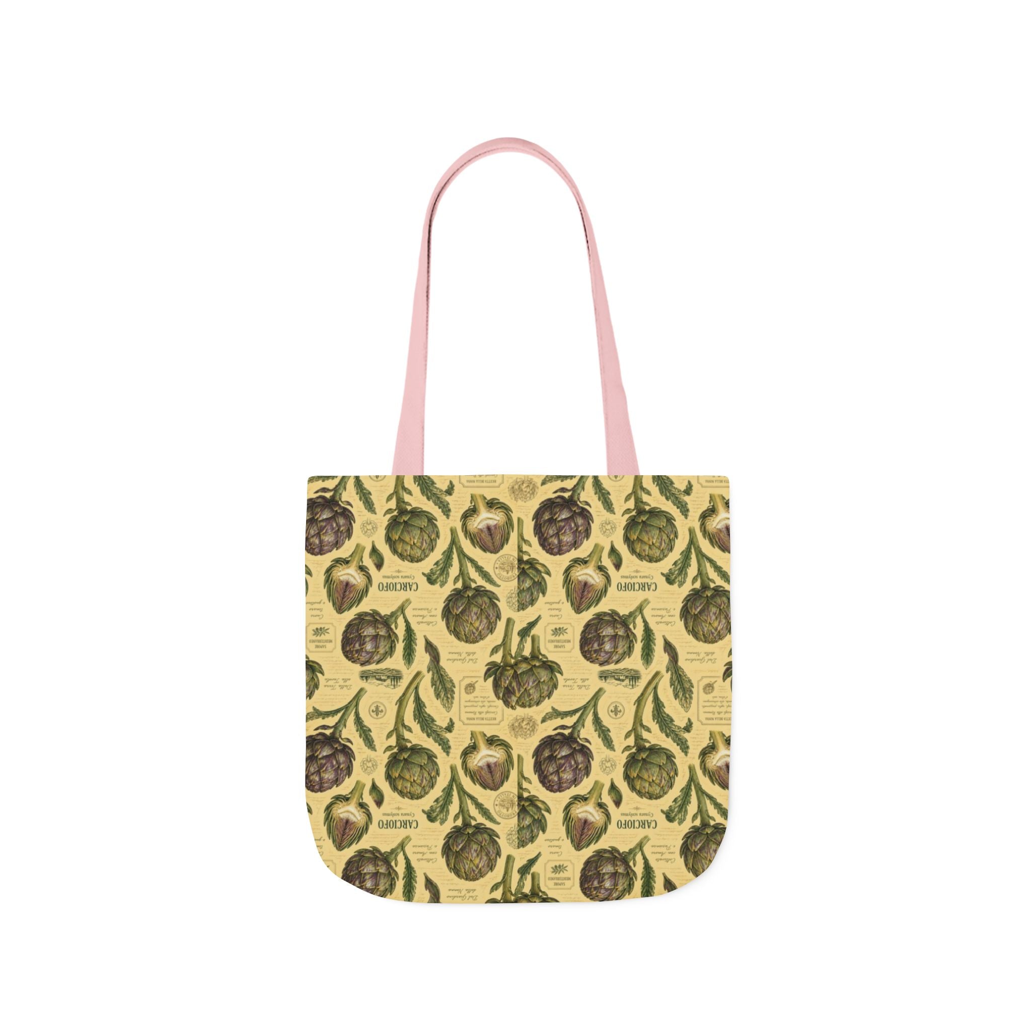 Globe Artichokes Canvas Tote Bag Mediterranean Kitchen Botanical Design Italian Cottagecore Gift