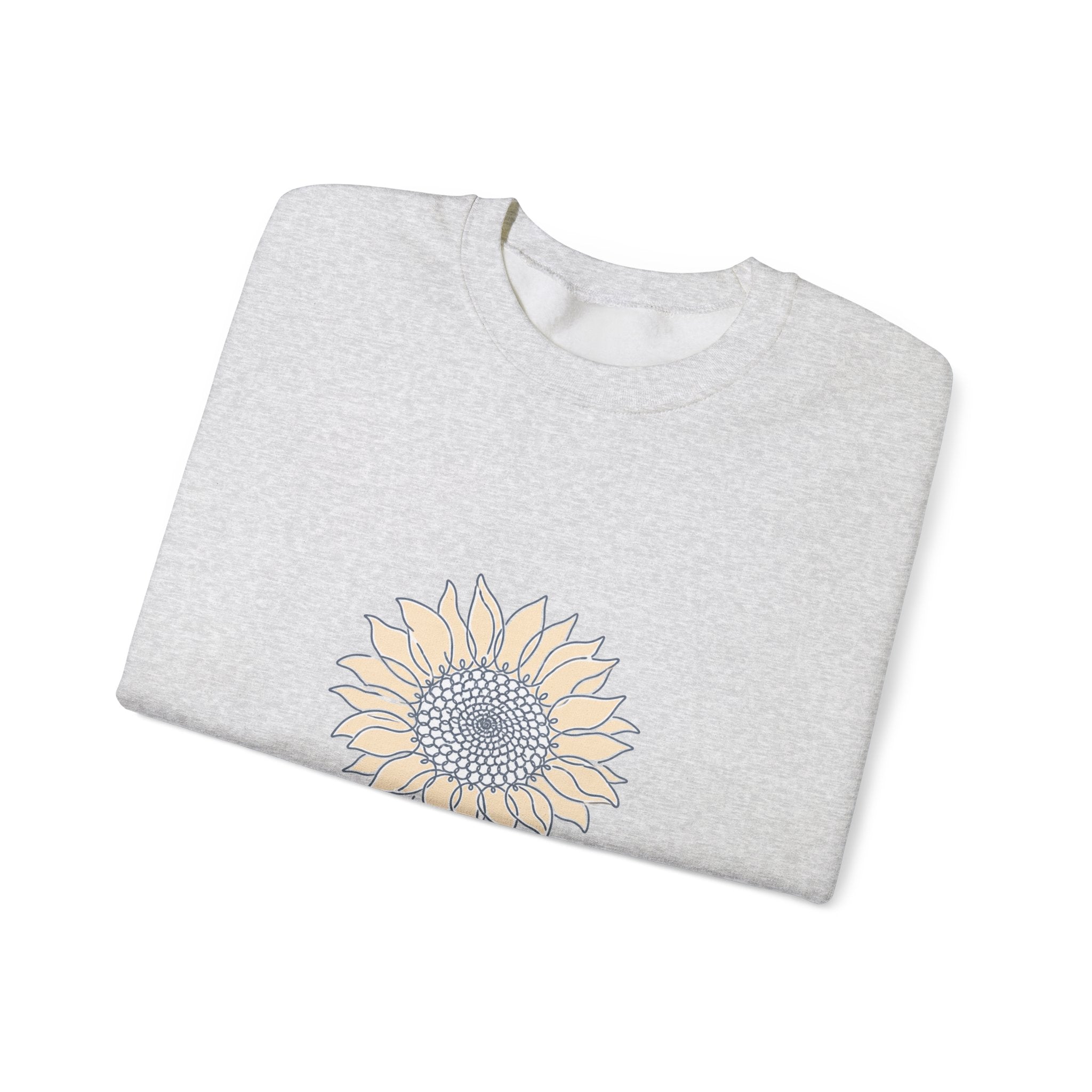 Matching Couple Sweatshirt - Sunflower & Moonflower Matching Couple Premium Fleece Sweatshirt Minimalist Art His Hers Christmas Gift - Design A