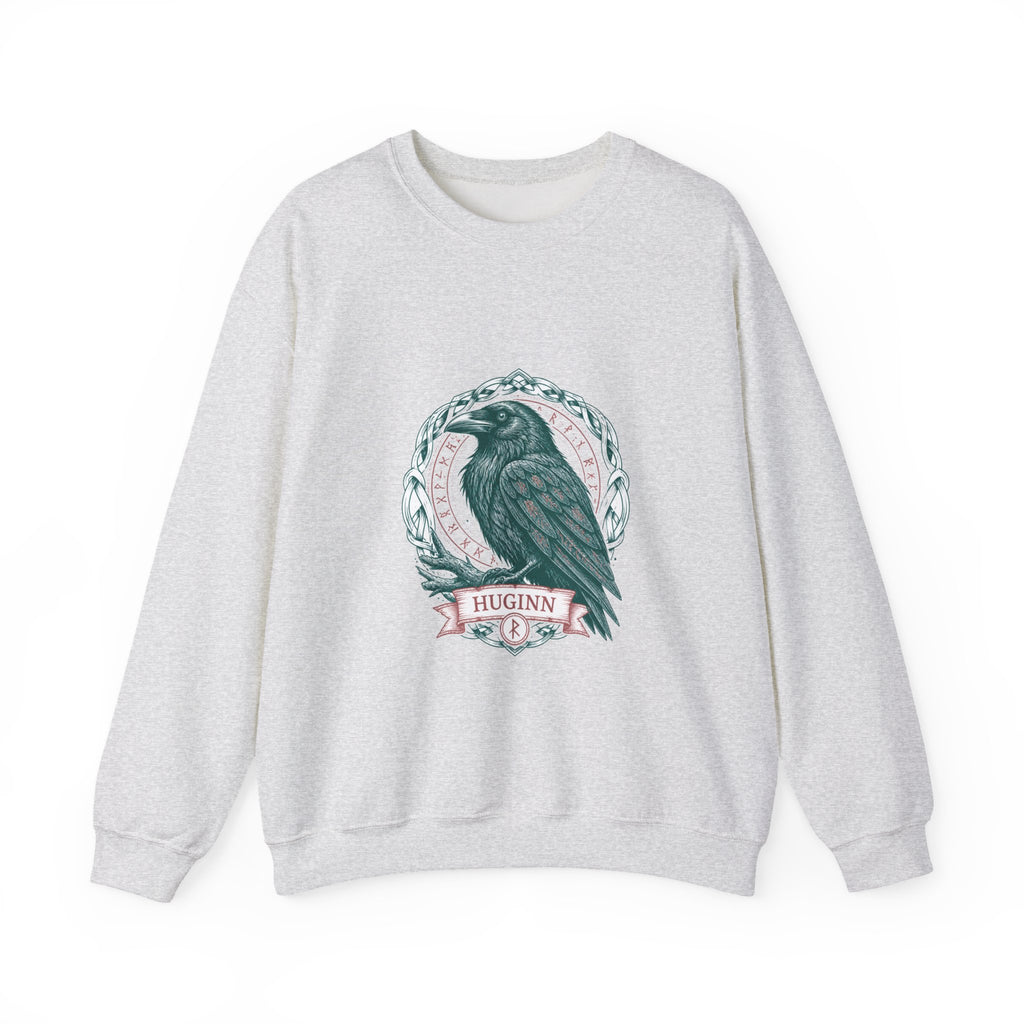 Matching Couple Sweatshirt - Huginn & Muninn Matching Couple Premium Fleece Sweatshirt Hand-Drawn Art His Hers Anniversary Gift - Design A