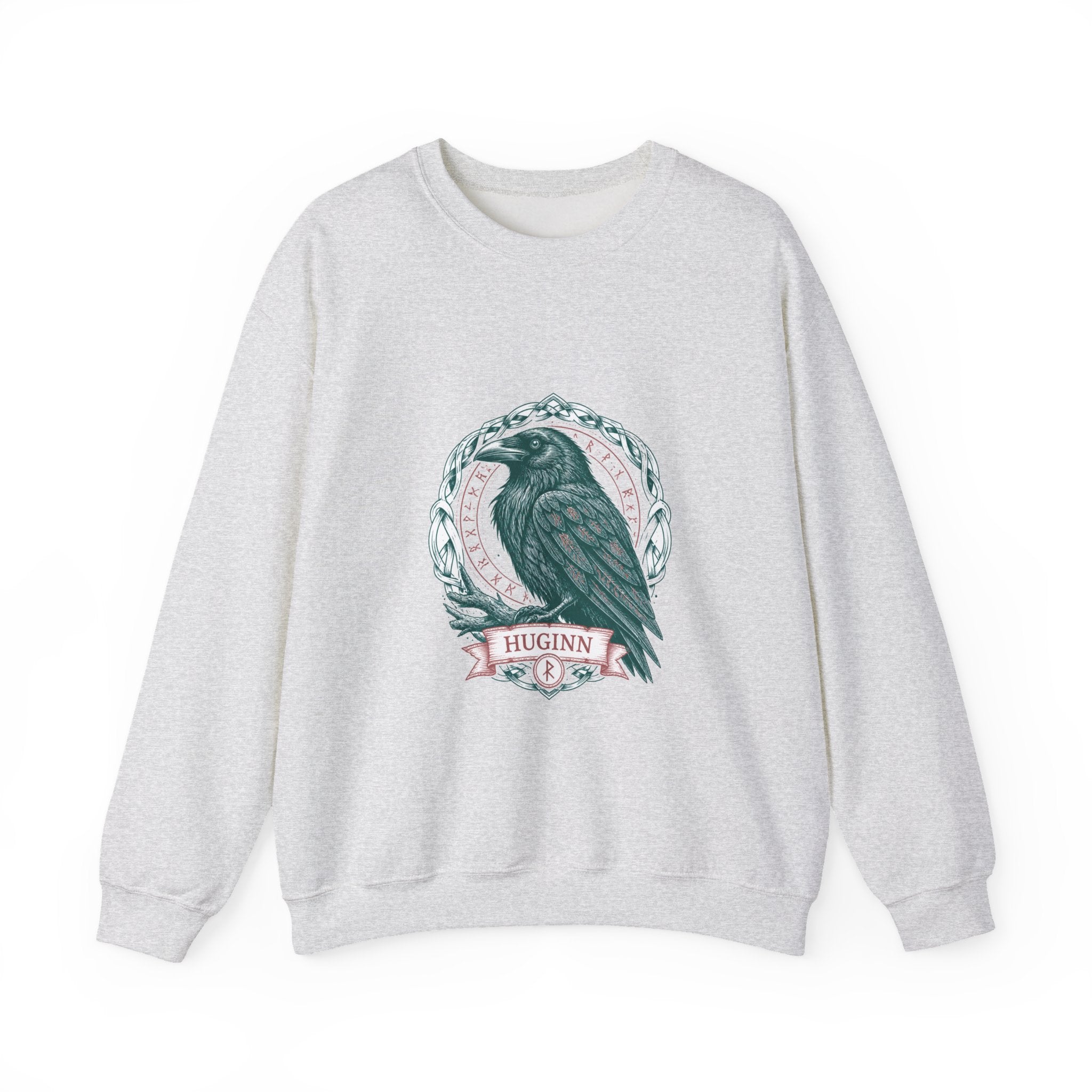 Matching Couple Sweatshirt - Huginn & Muninn Matching Couple Premium Fleece Sweatshirt Hand-Drawn Art His Hers Anniversary Gift - Design A