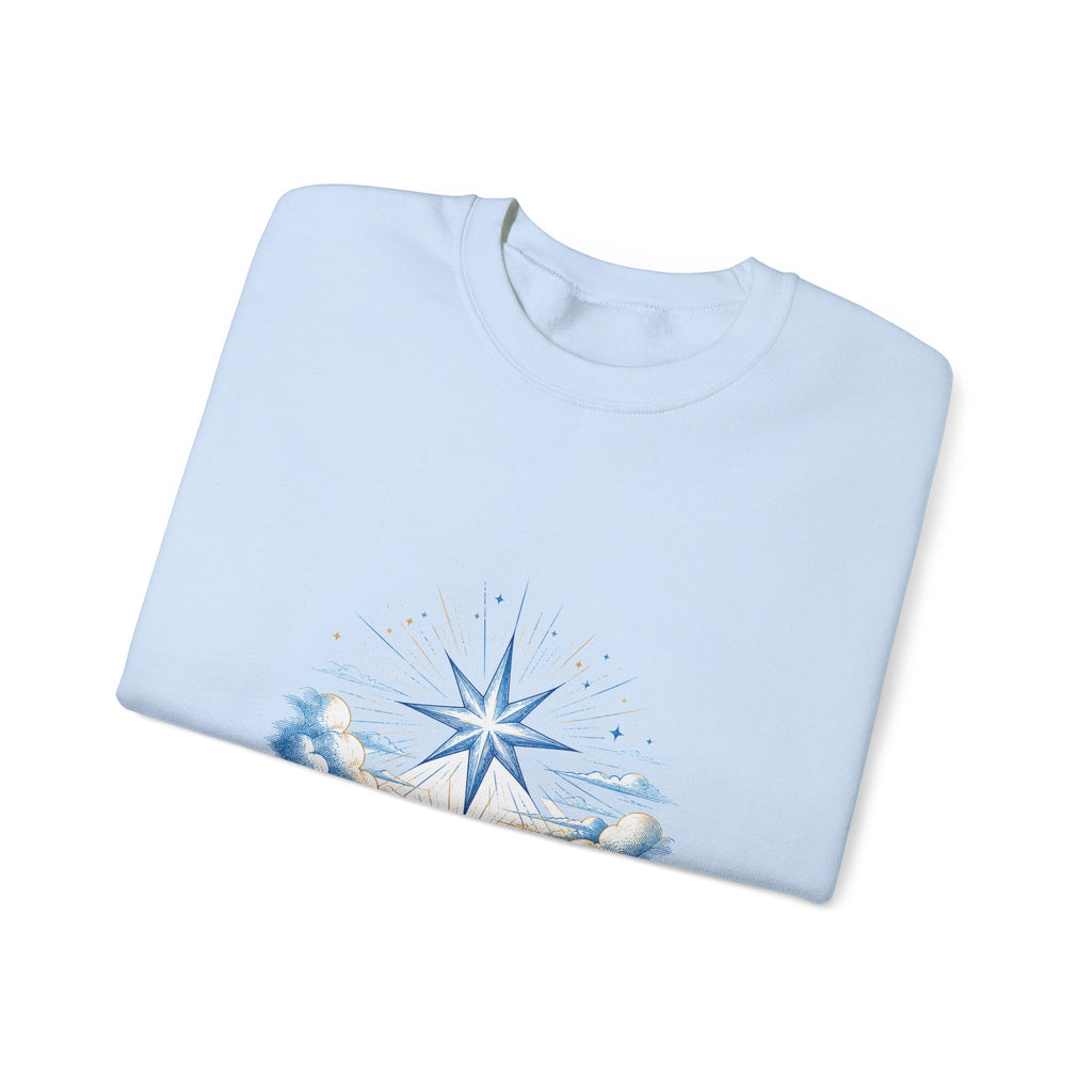 Matching Couple Sweatshirt - Evening & Morning Star Matching Couple Comfort Colors Crew Hand-Drawn Art His Hers Anniversary Gift - Design B