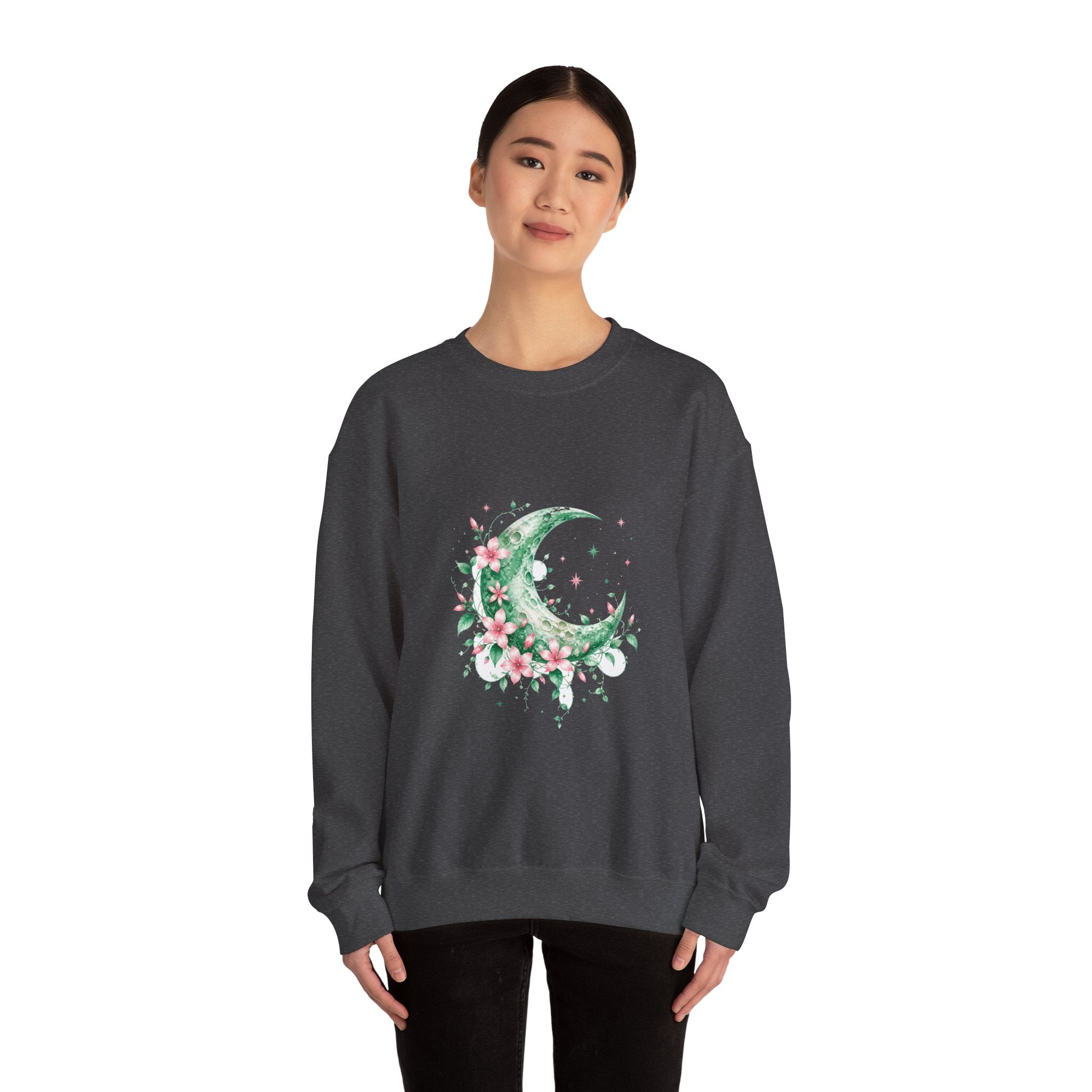 Matching Couple Sweatshirt - Sun & Moon Matching Couple Premium Fleece Sweatshirt Watercolor Art His Hers Birthday Gift - Design A