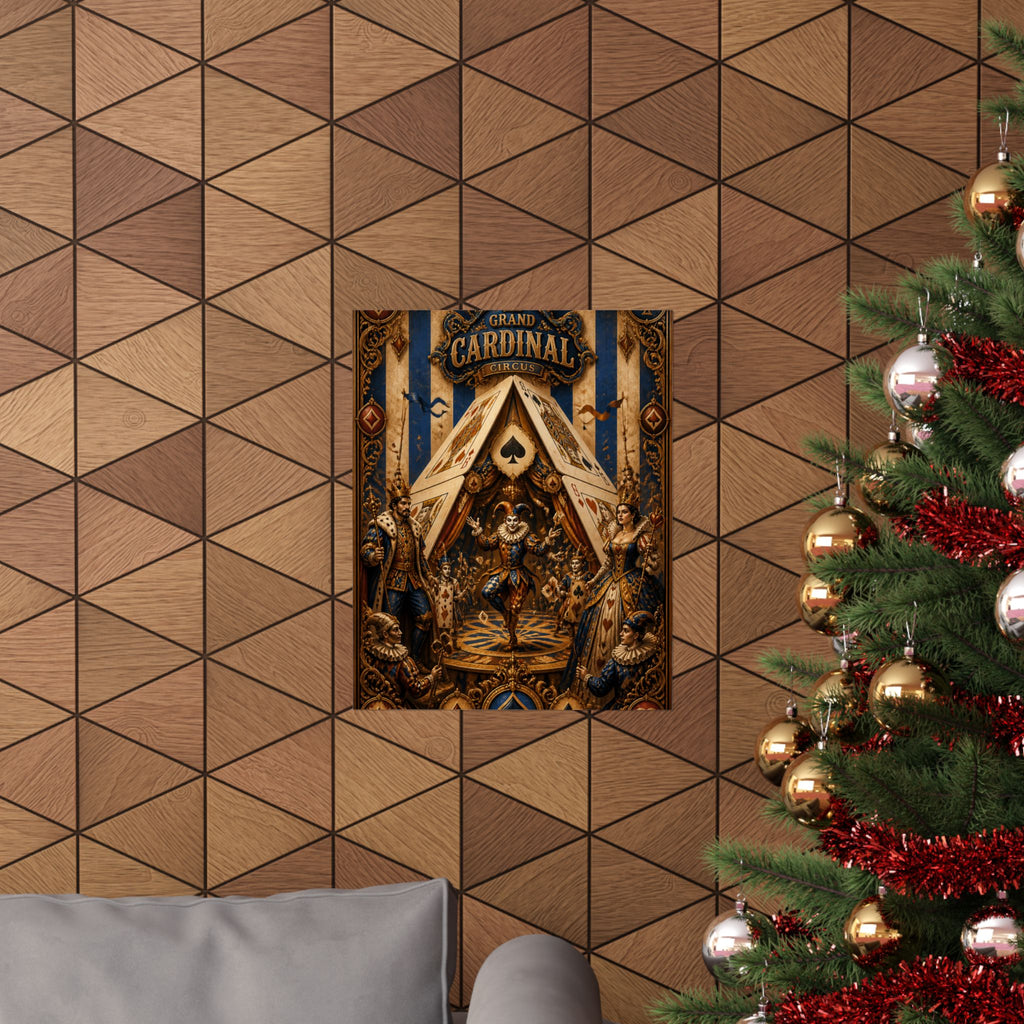Playing Cards Tent Wall Art Poster 24×36 Baroque Studio Decor Maximalist Print