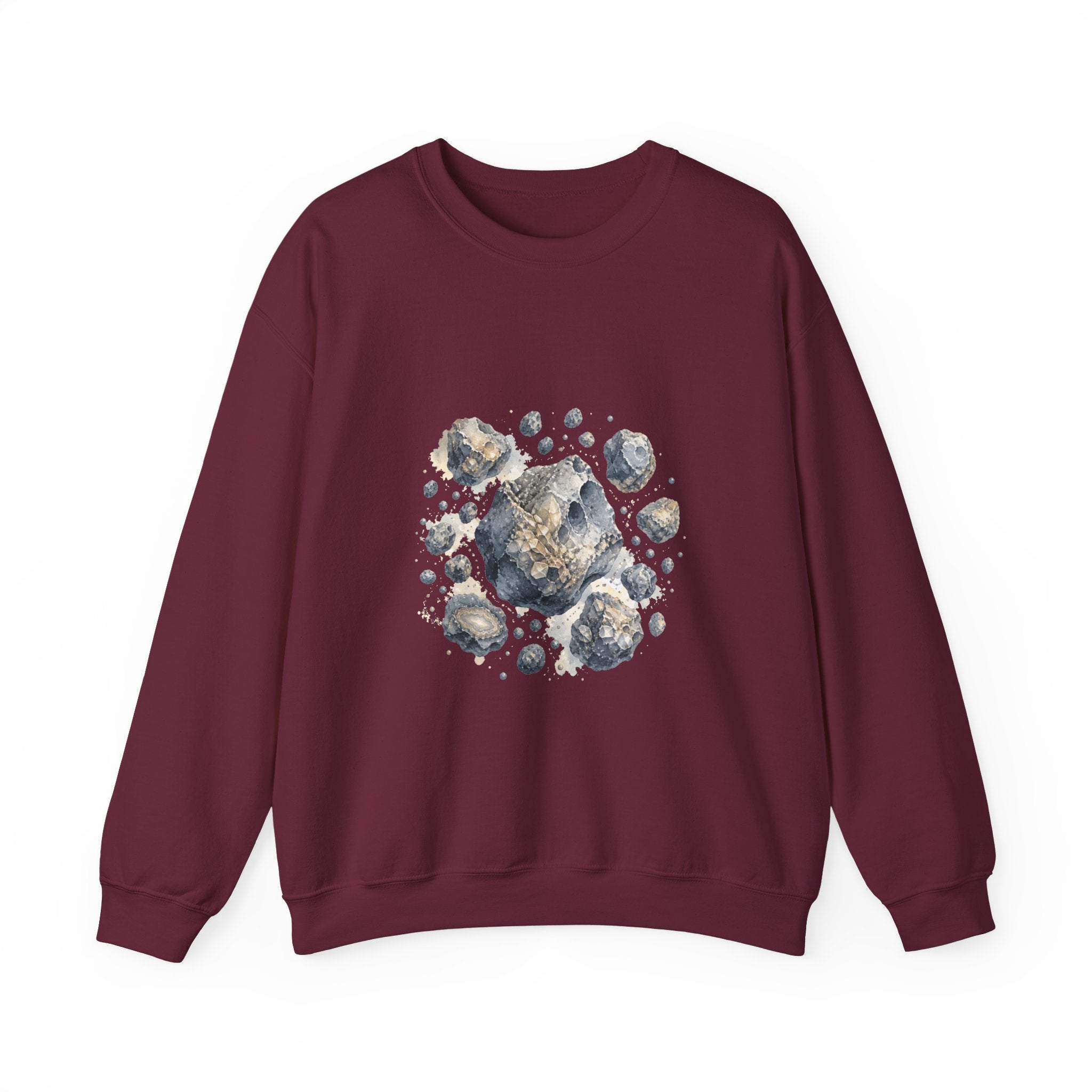 Matching Couple Sweatshirt - Comet & Asteroid Matching Couple Comfort Colors Crew Watercolor Art His Hers Birthday Gift - Design B