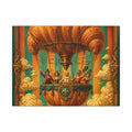Croissant Hot Air Balloon Wall Art Canvas 24×36 Baroque Studio Decor Maximalist Print