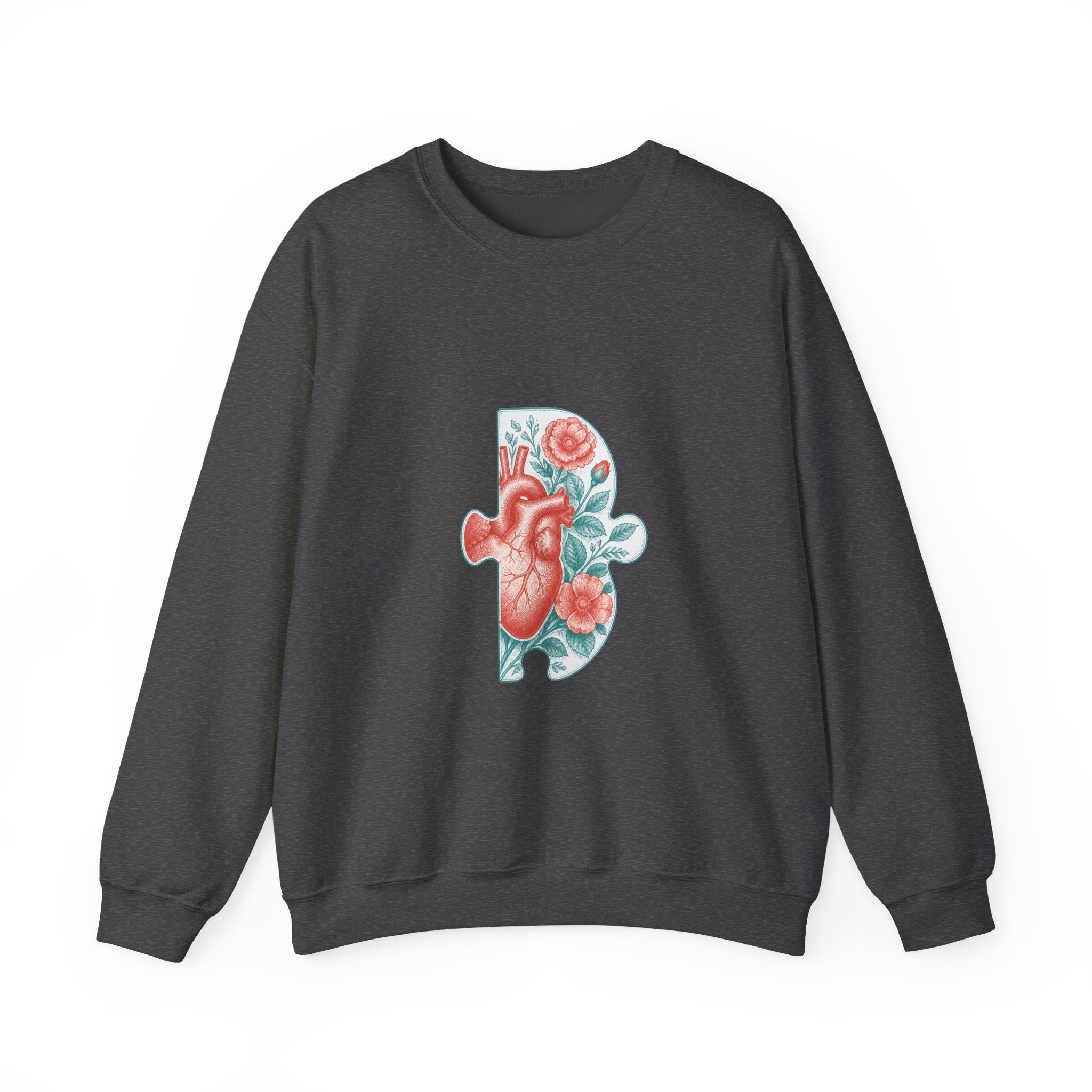Matching Couple Sweatshirt - Puzzle Pieces Matching Couple Crewneck Sweatshirt Vintage Art His Hers Wedding Gift - Design B