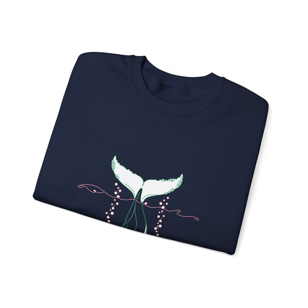 Matching Couple Sweatshirt - Eagle & Whale Matching Couple Comfort Colors Crew Minimalist Art His Hers Christmas Gift - Design B