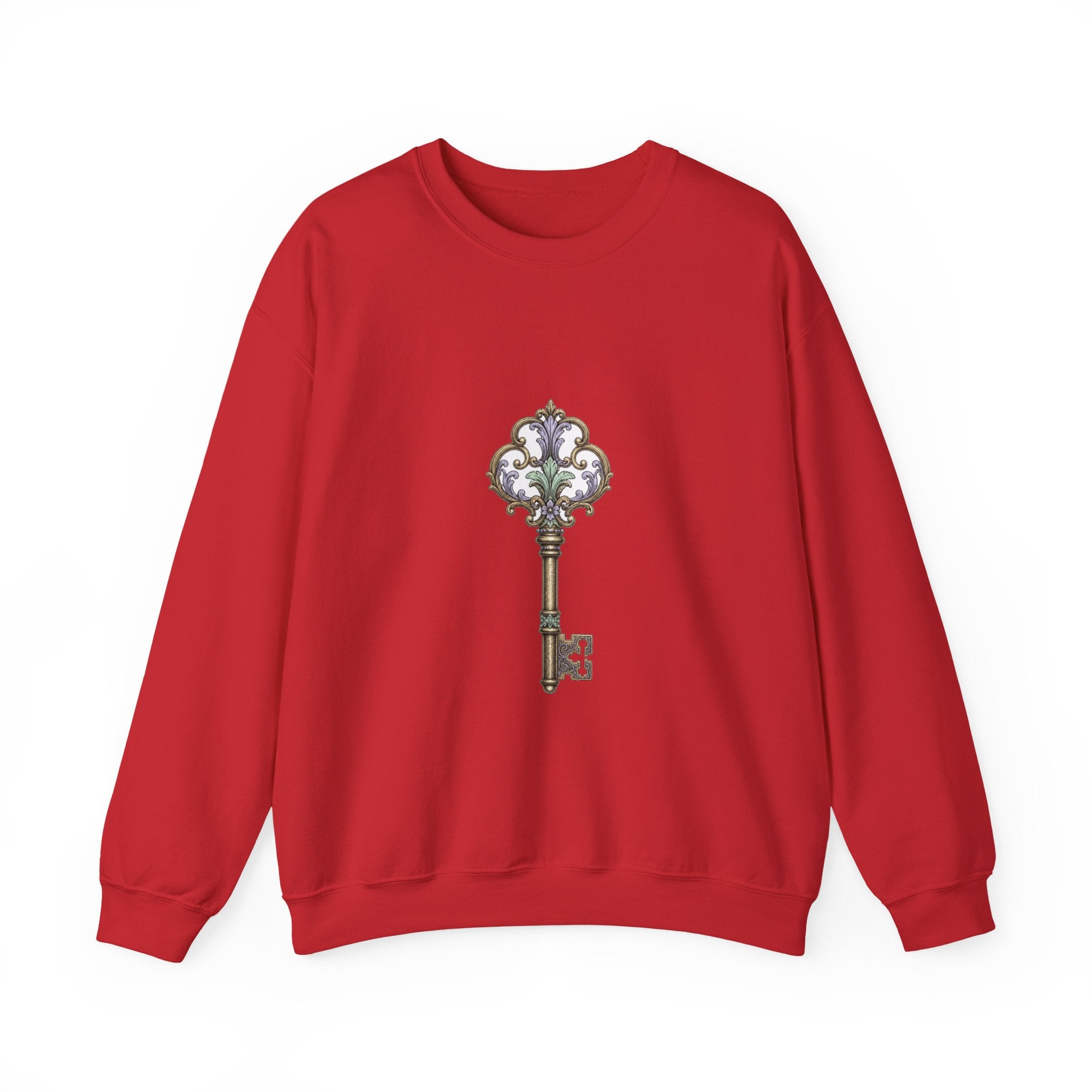 Matching Couple Sweatshirt - Key & Lock Matching Couple Comfort Colors Crew Vintage Art His Hers Honeymoon Gift - Design A
