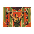 Wine Glass Strongman Wall Art Canvas 24×36 Pop Art Restaurant Decor Maximalist Print